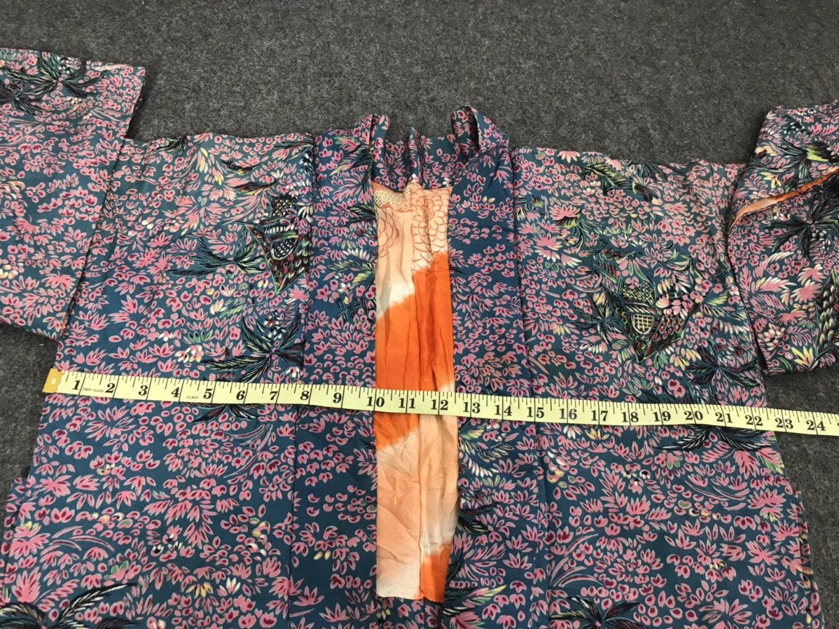 Japanese Brand Kimono Noragi Haori Jinbei Japanese Traditional Floral H734 Size US L / EU 52-54 / 3 - 4 Thumbnail