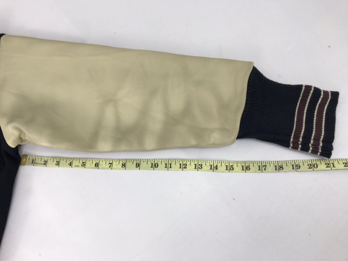 Japanese Brand Varsity Jacket Heavy Wool Leather Sleeve Padded Inner Size US XL / EU 56 / 4 - 10 Thumbnail