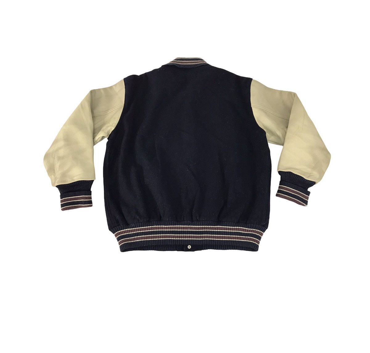 Japanese Brand Varsity Jacket Heavy Wool Leather Sleeve Padded Inner Size US XL / EU 56 / 4 - 7 Thumbnail
