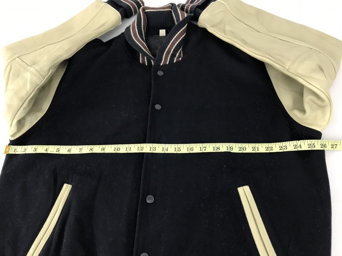 Japanese Brand Varsity Jacket Heavy Wool Leather Sleeve Padded Inner Size US XL / EU 56 / 4 - 8 Thumbnail