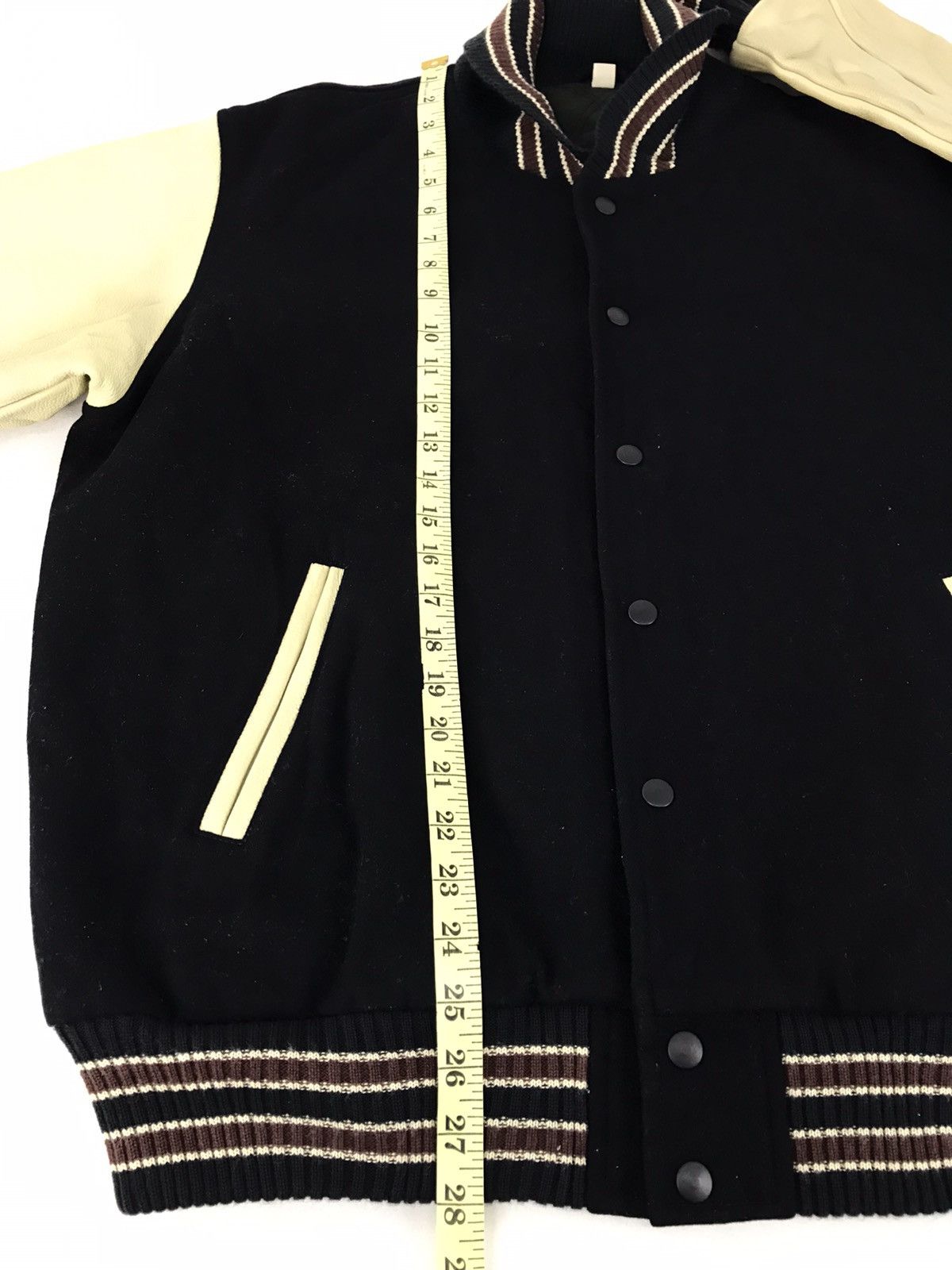Japanese Brand Varsity Jacket Heavy Wool Leather Sleeve Padded Inner Size US XL / EU 56 / 4 - 9 Thumbnail