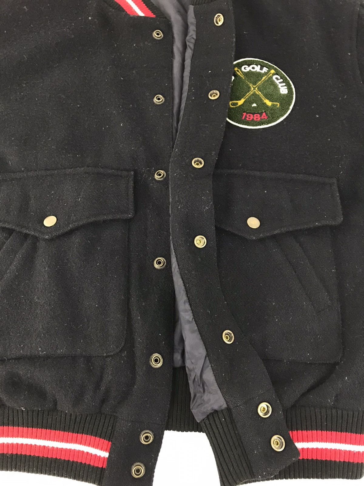 Japanese Brand Vintage Varsity Jacket Bohzu J.B Golf Club 1984 Big Pocket Size US L / EU 52-54 / 3 - 4 Thumbnail