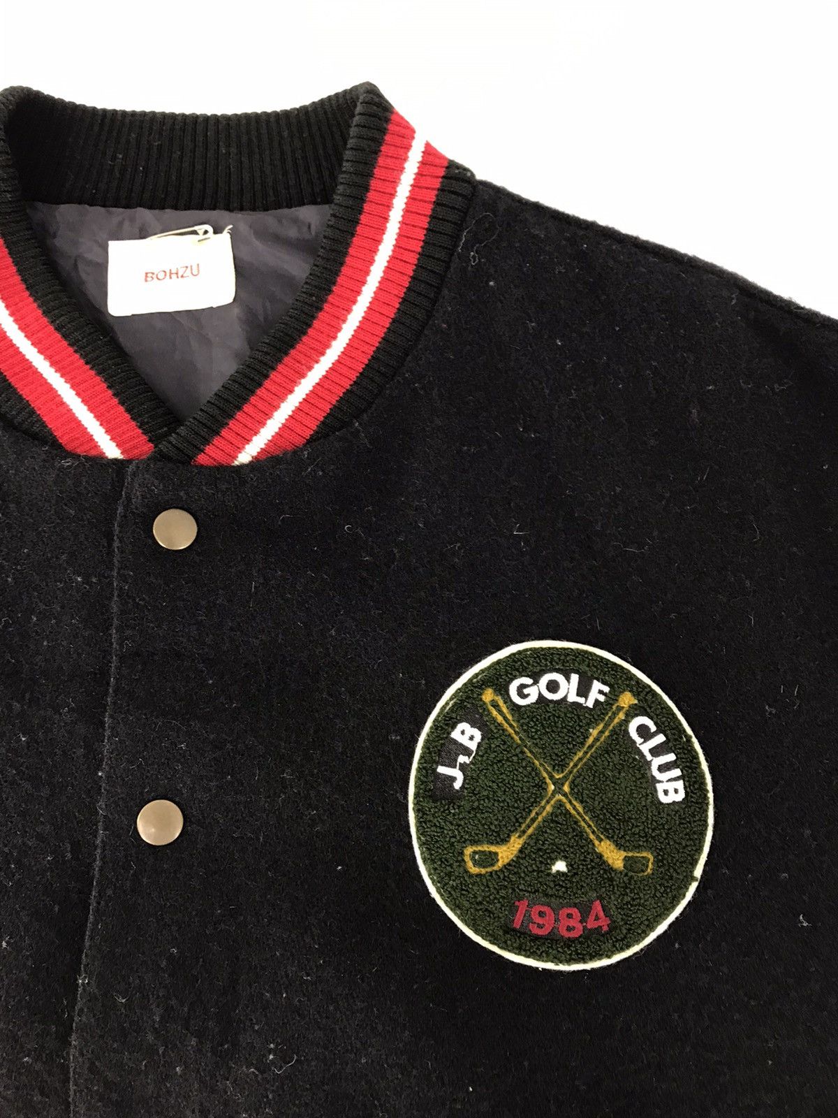 Japanese Brand Vintage Varsity Jacket Bohzu J.B Golf Club 1984 Big Pocket Size US L / EU 52-54 / 3 - 3 Thumbnail