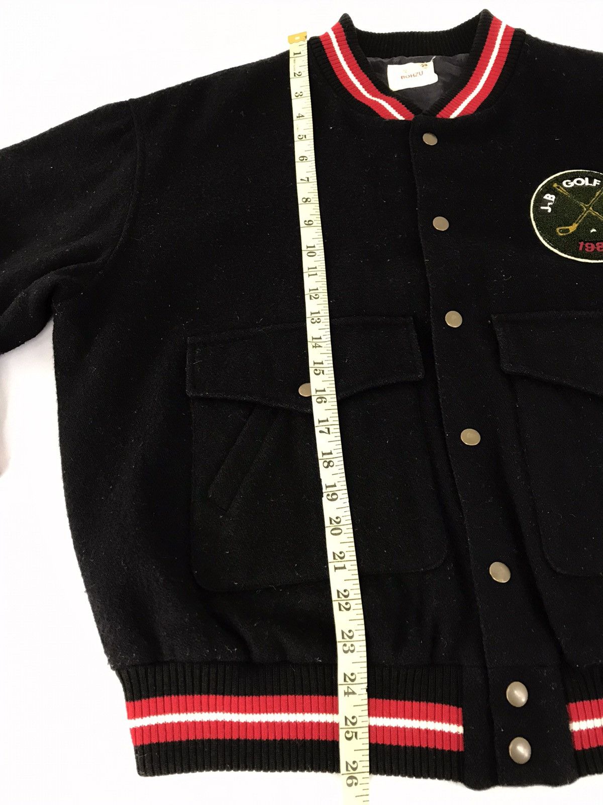 Japanese Brand Vintage Varsity Jacket Bohzu J.B Golf Club 1984 Big Pocket Size US L / EU 52-54 / 3 - 10 Thumbnail