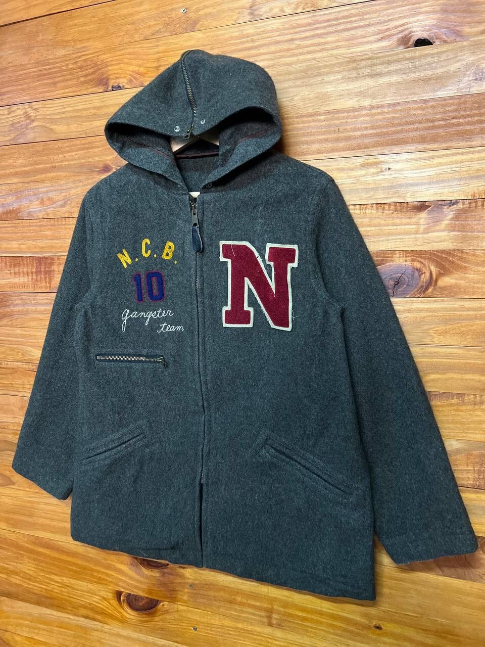 Japanese Brand NICOLE CLUB WOOL HOODIE ZIPPER JACKET Size US M / EU 48-50 / 2 - 3 Thumbnail