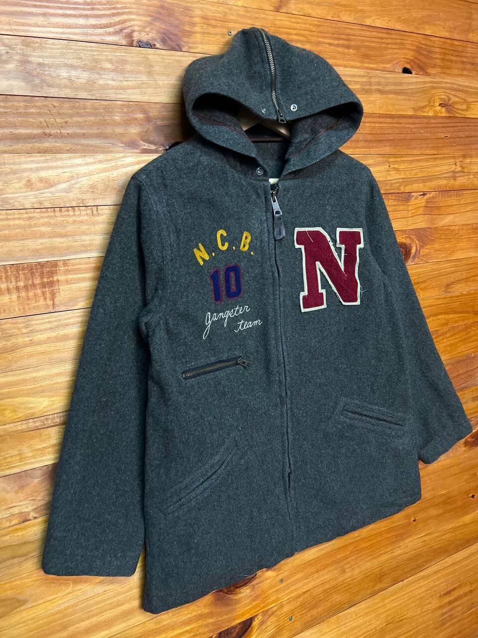Japanese Brand NICOLE CLUB WOOL HOODIE ZIPPER JACKET Size US M / EU 48-50 / 2 - 2 Thumbnail