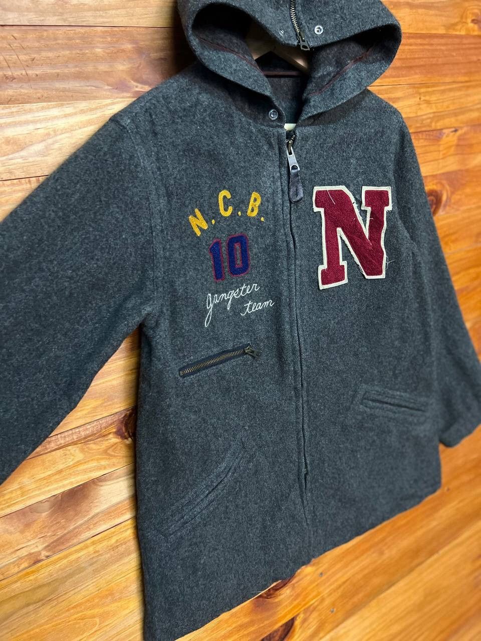 Japanese Brand NICOLE CLUB WOOL HOODIE ZIPPER JACKET Size US M / EU 48-50 / 2 - 4 Thumbnail