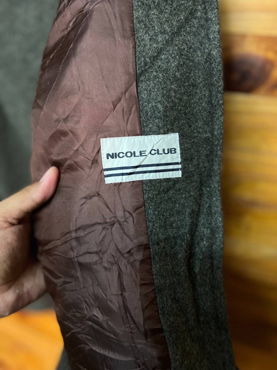 Japanese Brand NICOLE CLUB WOOL HOODIE ZIPPER JACKET Size US M / EU 48-50 / 2 - 15 Thumbnail