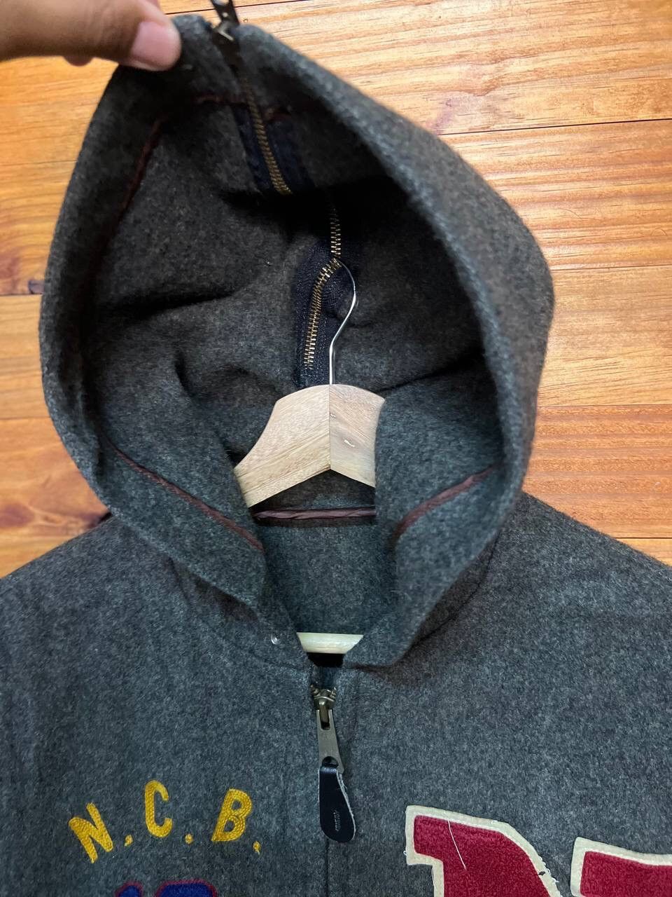 Japanese Brand NICOLE CLUB WOOL HOODIE ZIPPER JACKET Size US M / EU 48-50 / 2 - 8 Thumbnail