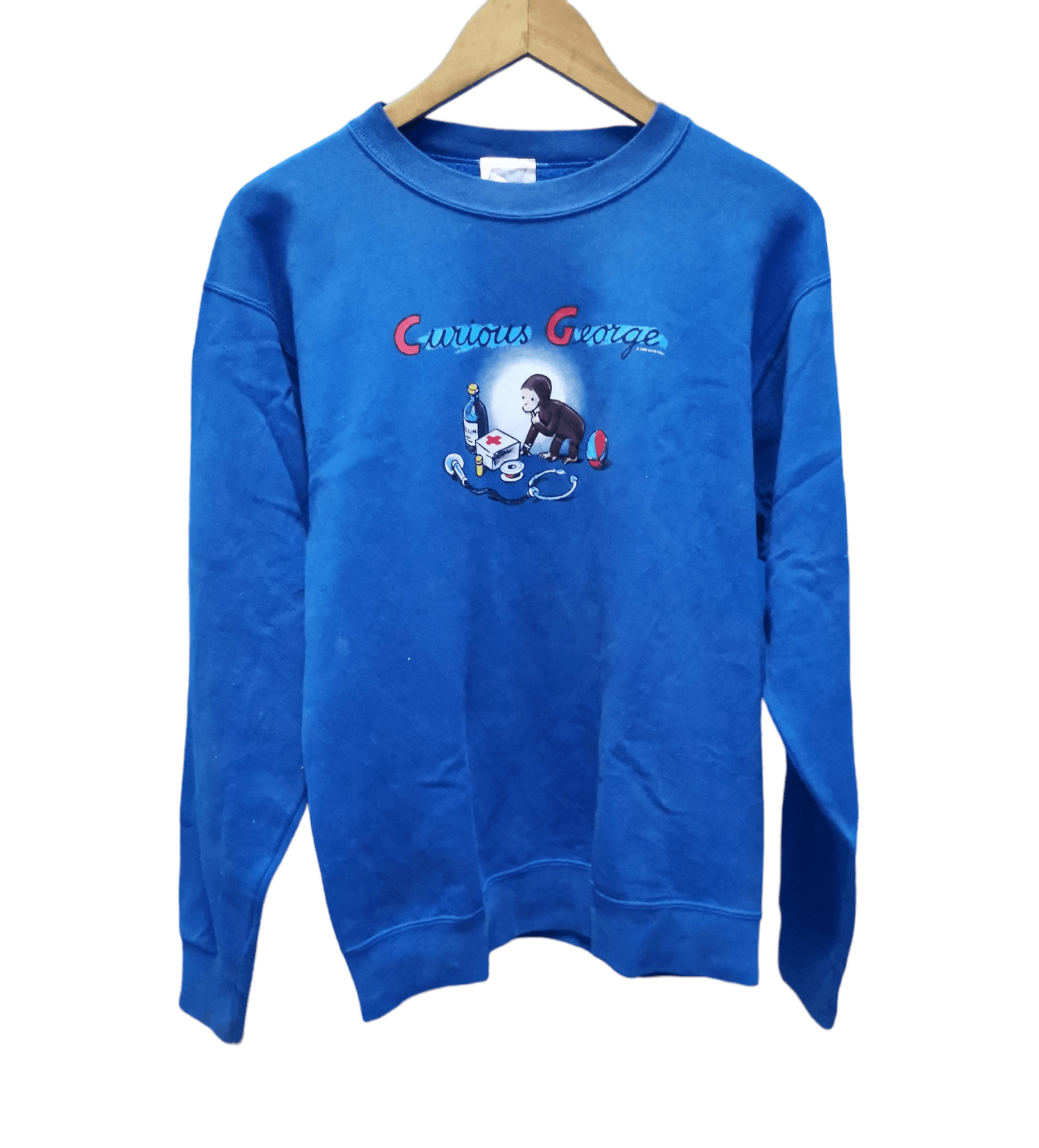 Vintage Vintage Curious George Medical Movie Cartoon Sweatshirt 90's Size US M / EU 48-50 / 2 - 2 Thumbnail