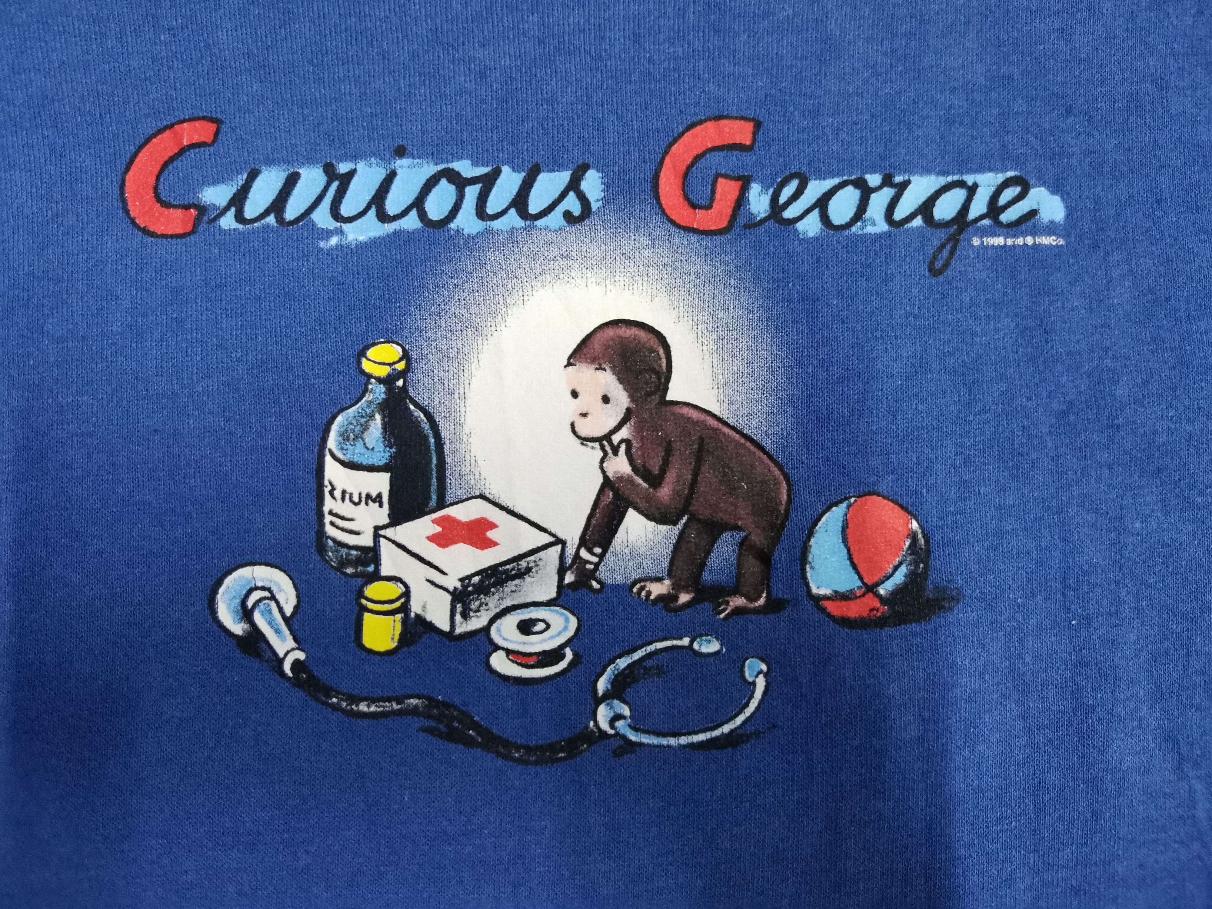 Vintage Vintage Curious George Medical Movie Cartoon Sweatshirt 90's Size US M / EU 48-50 / 2 - 1 Thumbnail