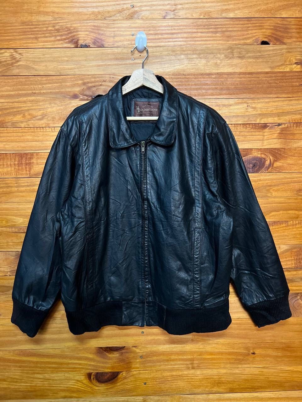 Leather 🔥BEST OFFER🔥VINTAGE LOLDANTHONY ZIP UP LEATHER JACKET Size US L / EU 52-54 / 3 - 1 Thumbnail