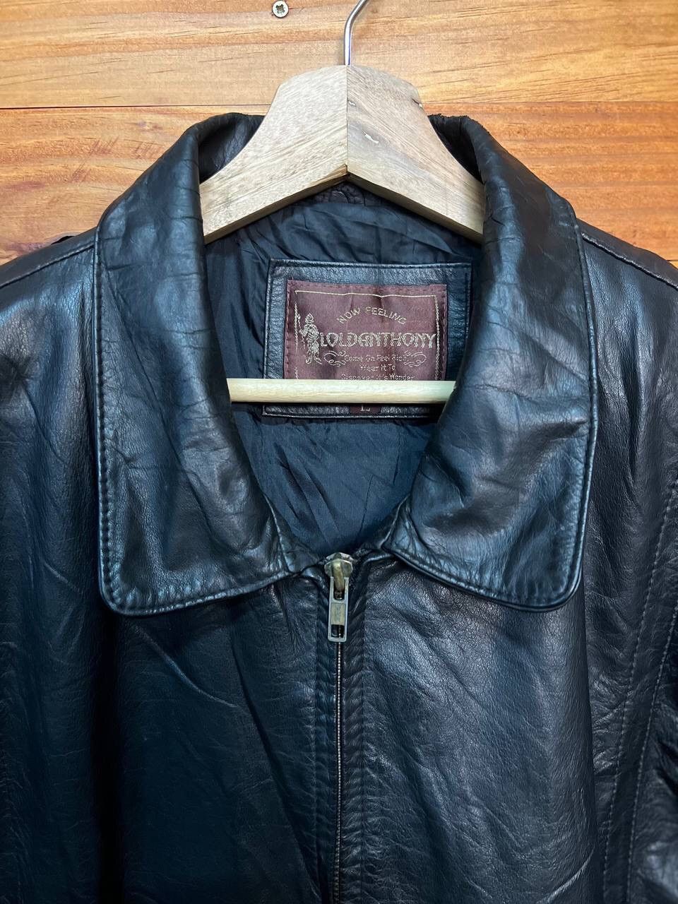 Leather 🔥BEST OFFER🔥VINTAGE LOLDANTHONY ZIP UP LEATHER JACKET Size US L / EU 52-54 / 3 - 8 Thumbnail