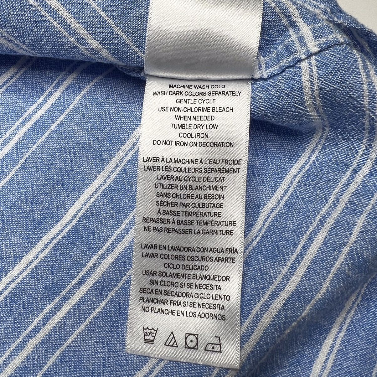 Ben Sherman Ben Sherman Linen Blend Striped Short Sleeve Shirt •Nautical Size US XL / EU 56 / 4 - 9 Thumbnail