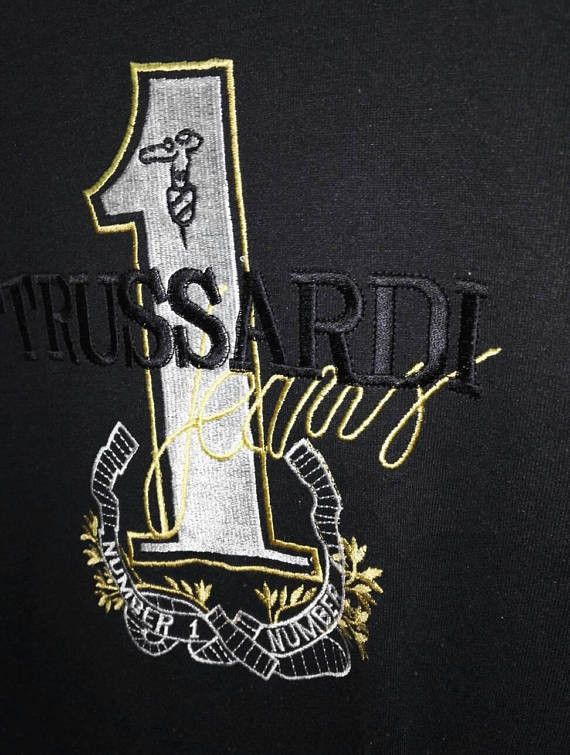 Trussardi Rare Sweatshirt Trussardi Number 1 Big Logo Size US L / EU 52-54 / 3 - 2 Thumbnail