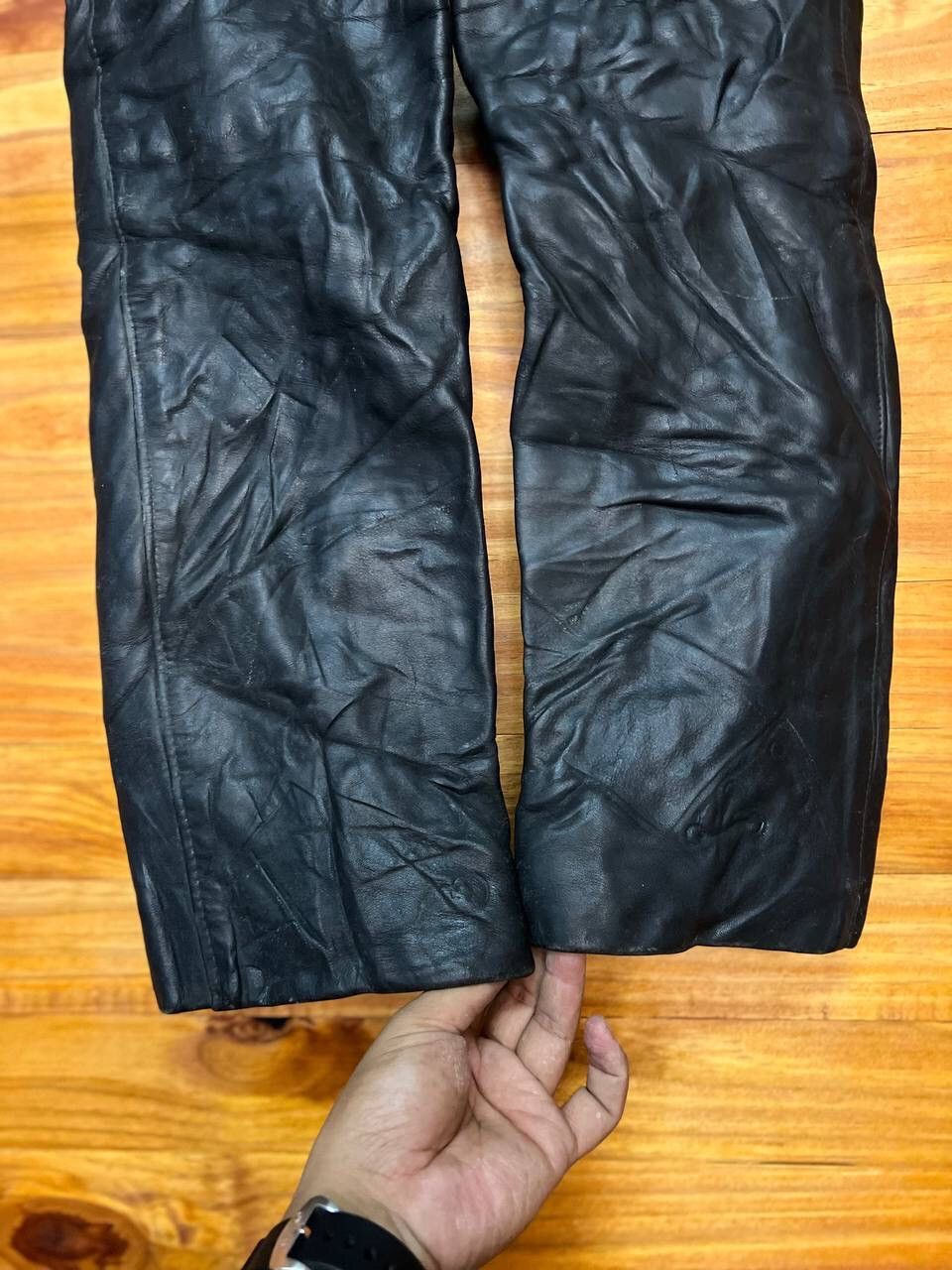Genuine Leather VINTAGE SCHOTT LEATHER PANTS SIZE 2 Size US 28 / EU 44 - 9 Thumbnail