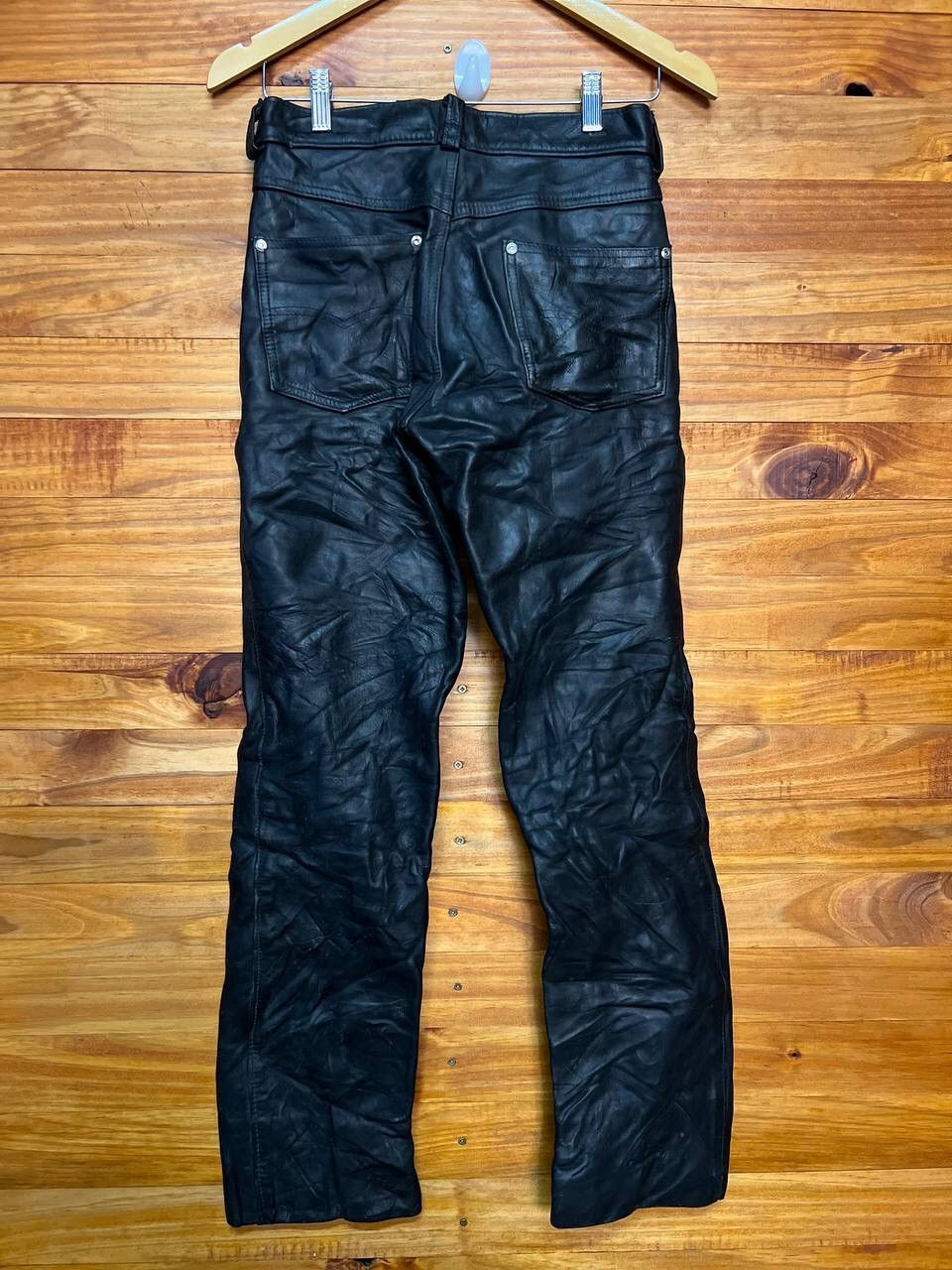 Genuine Leather VINTAGE SCHOTT LEATHER PANTS SIZE 2 Size US 28 / EU 44 - 7 Thumbnail