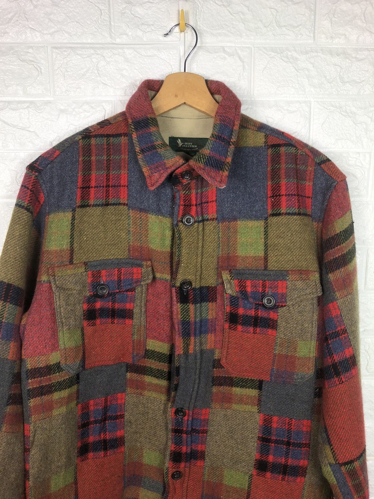 Bert Pulitzer Last Drop🔥Rare🔥Vintage Bert Pulitzer Wool Flannel Shirt Size US M / EU 48-50 / 2 - 2 Thumbnail