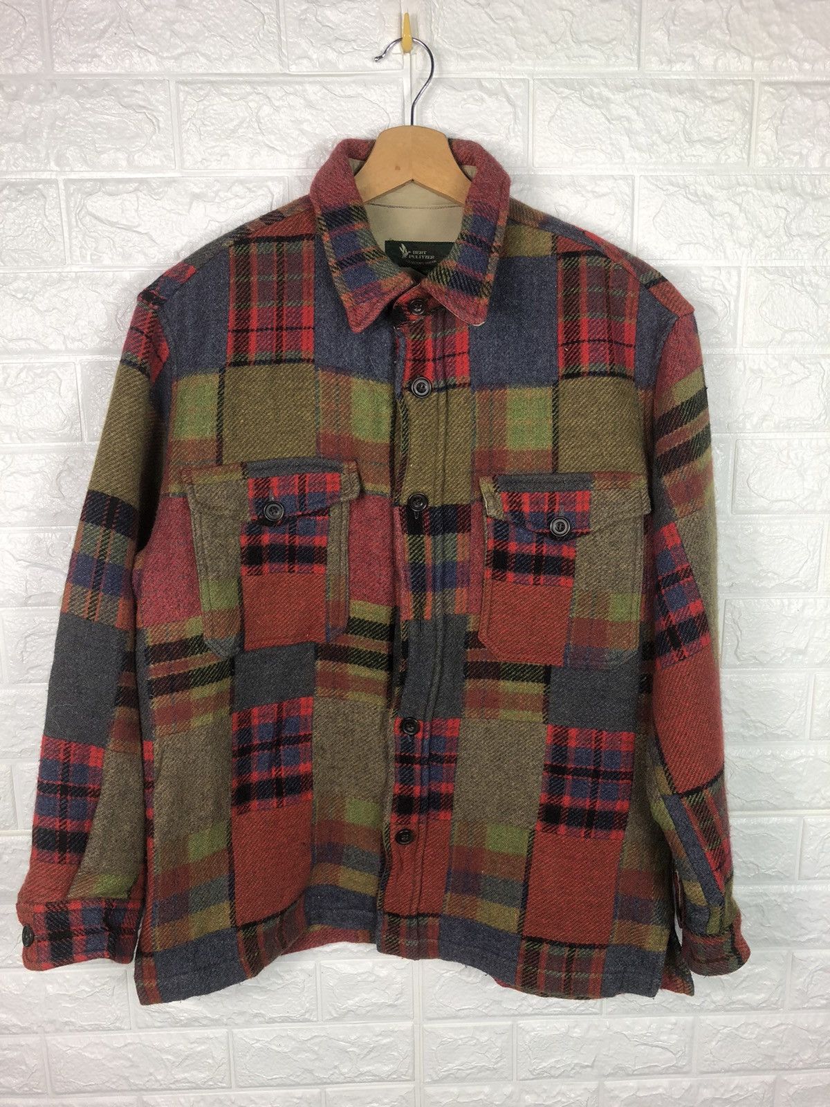Bert Pulitzer Last Drop🔥Rare🔥Vintage Bert Pulitzer Wool Flannel Shirt Size US M / EU 48-50 / 2 - 1 Thumbnail