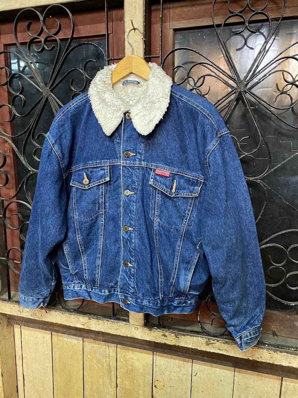 Japanese Brand Vintage 80s Saratoga Sherpa Trucker Jacket Size US L / EU 52-54 / 3 - 5 Thumbnail