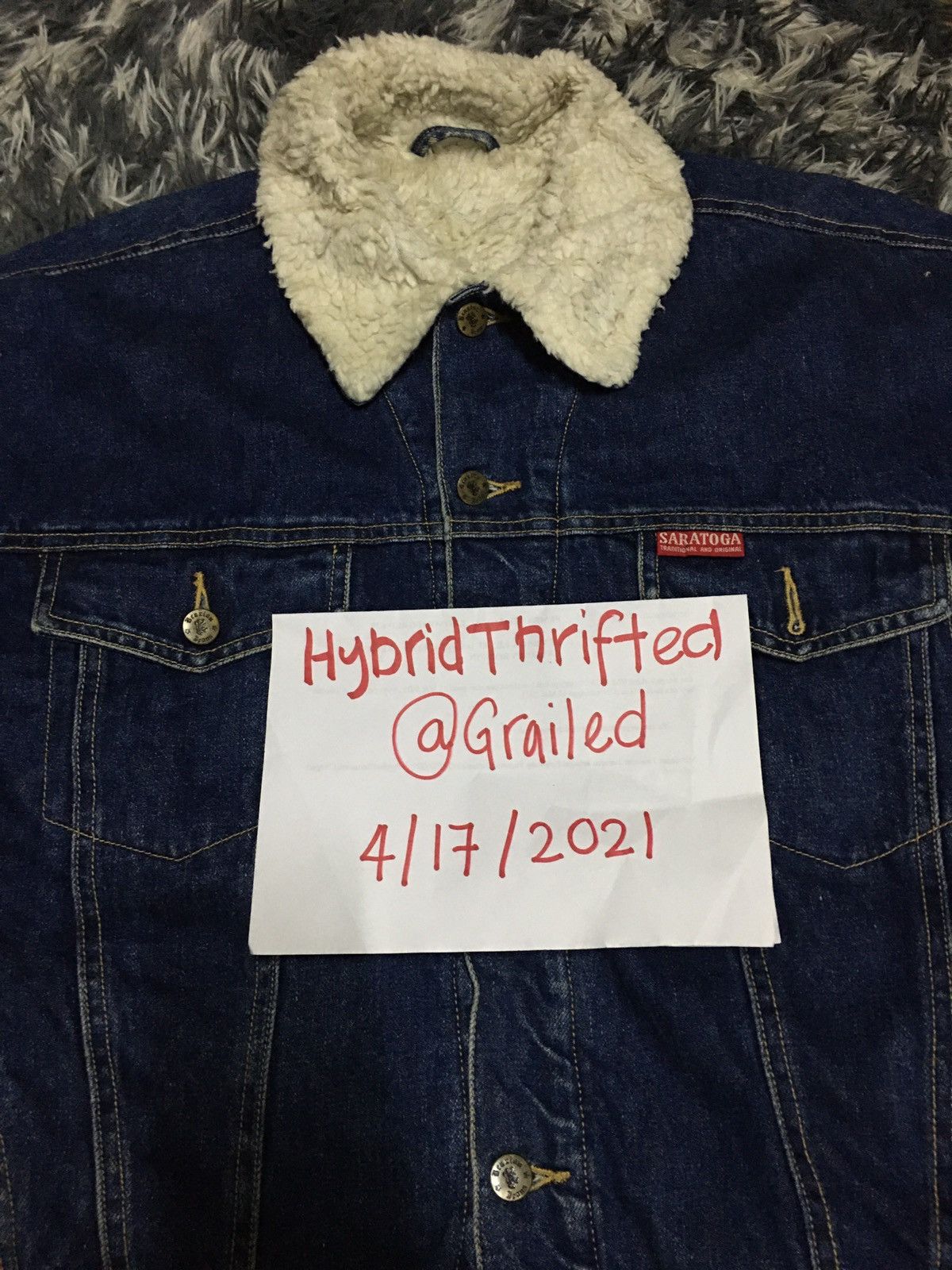 Japanese Brand Vintage 80s Saratoga Sherpa Trucker Jacket Size US L / EU 52-54 / 3 - 12 Thumbnail