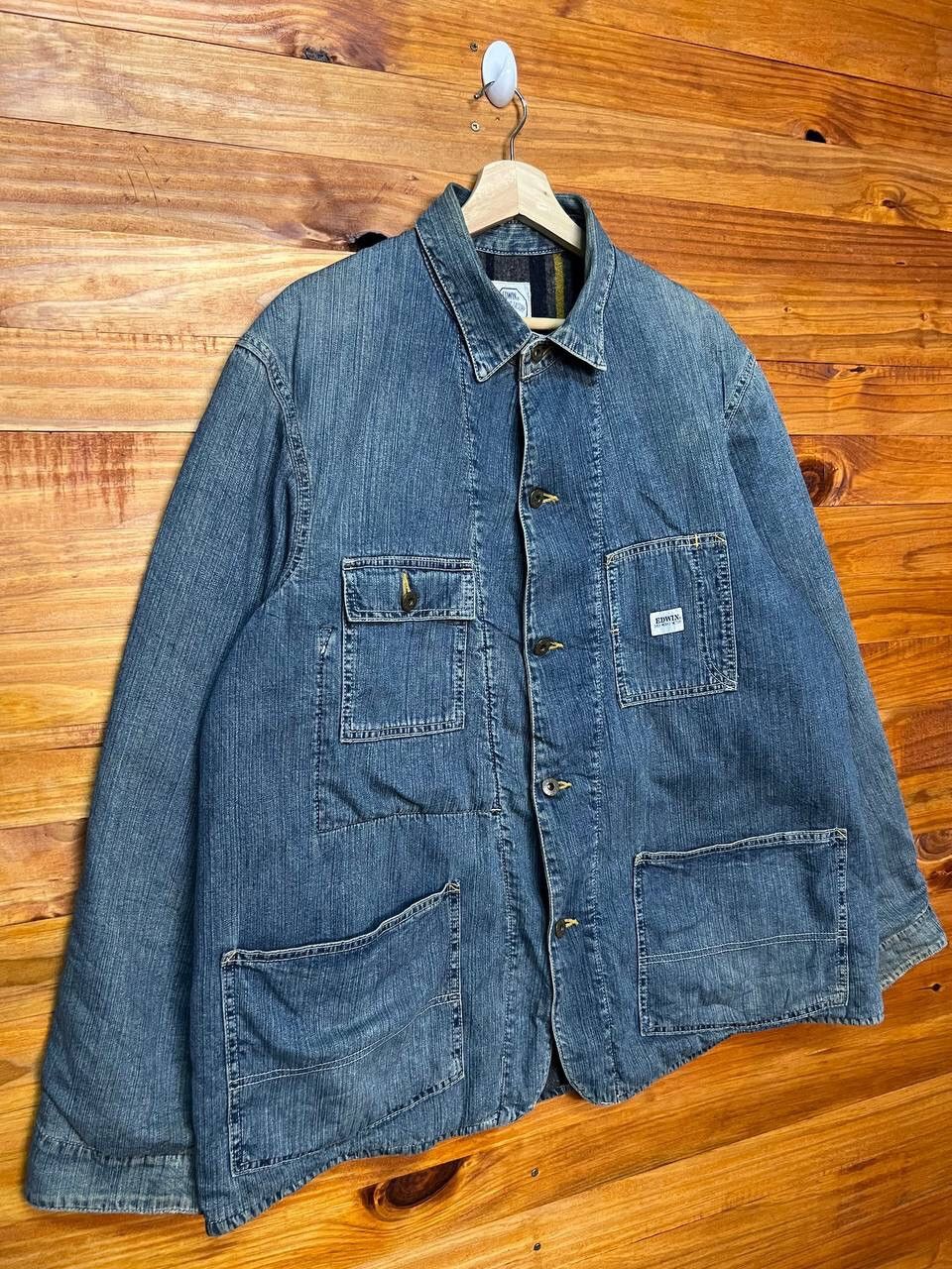 Edwin VINTAGE EDWIN OER WORKS FACTORY DENIM JACKET Size US M / EU 48-50 / 2 - 3 Thumbnail