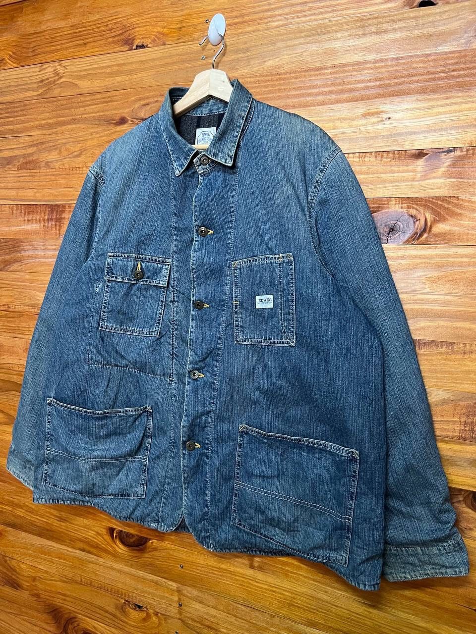 Edwin VINTAGE EDWIN OER WORKS FACTORY DENIM JACKET Size US M / EU 48-50 / 2 - 4 Thumbnail
