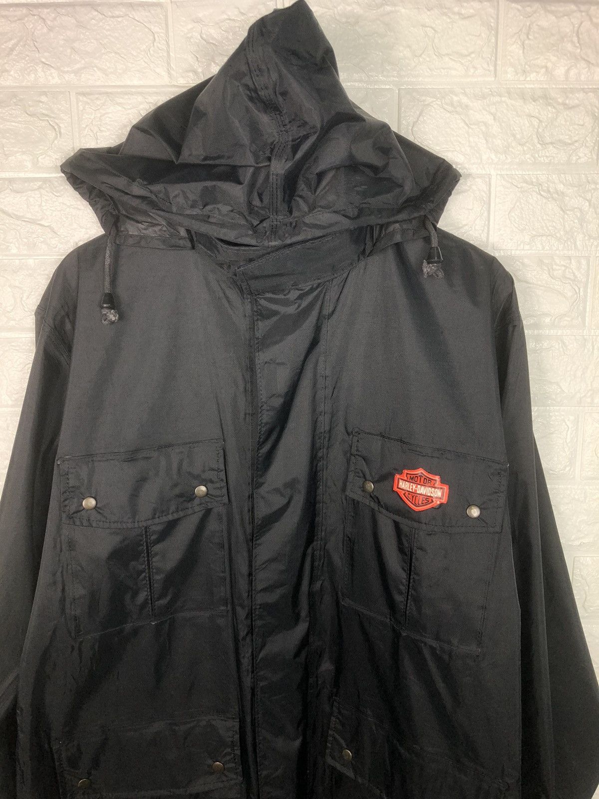 Harley Davidson × Vintage Last Drop🔥Rare🔥Harley Davidson Raincoat Jacket Size US L / EU 52-54 / 3 - 2 Thumbnail