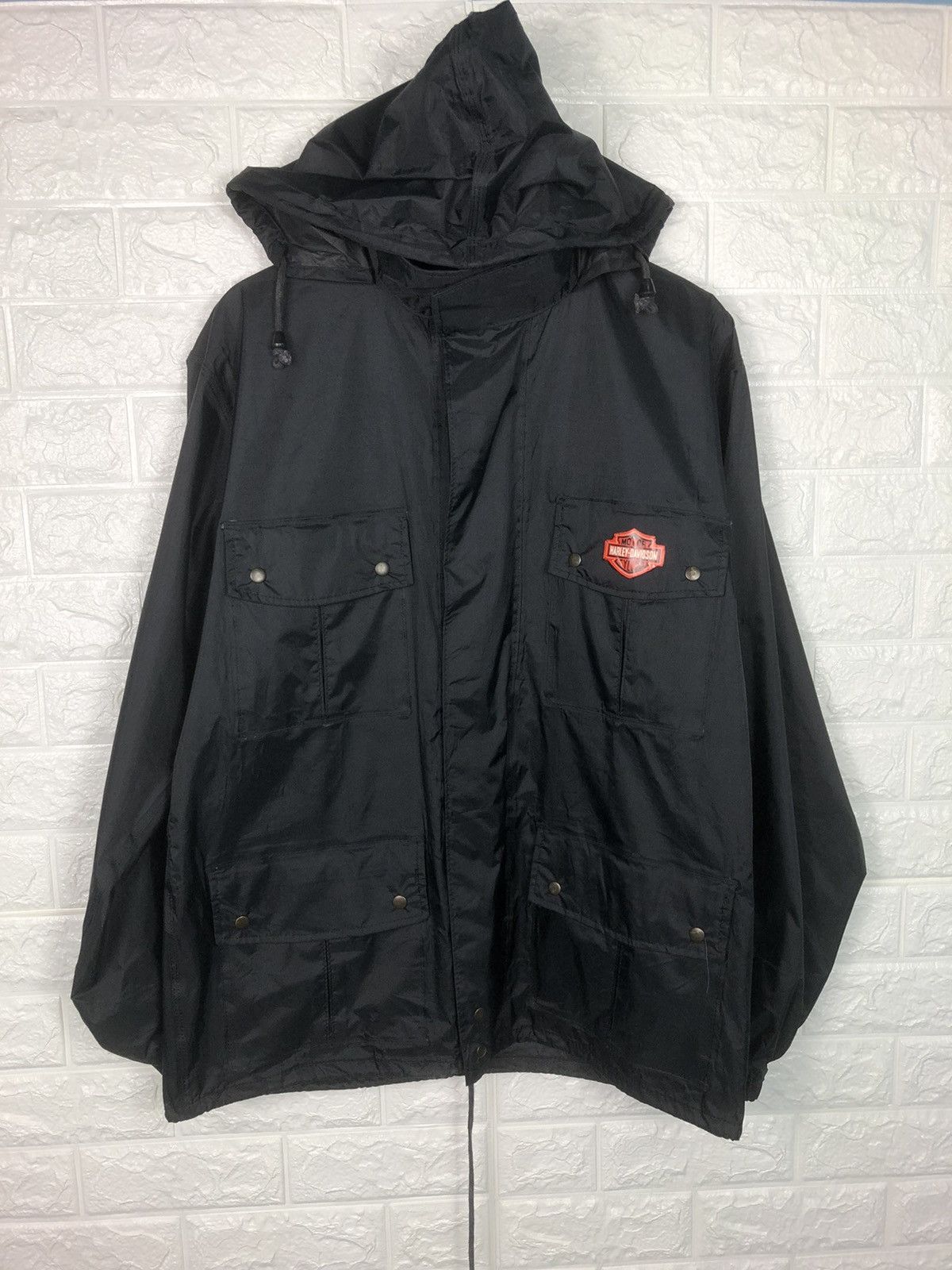 Harley Davidson × Vintage Last Drop🔥Rare🔥Harley Davidson Raincoat Jacket Size US L / EU 52-54 / 3 - 1 Thumbnail