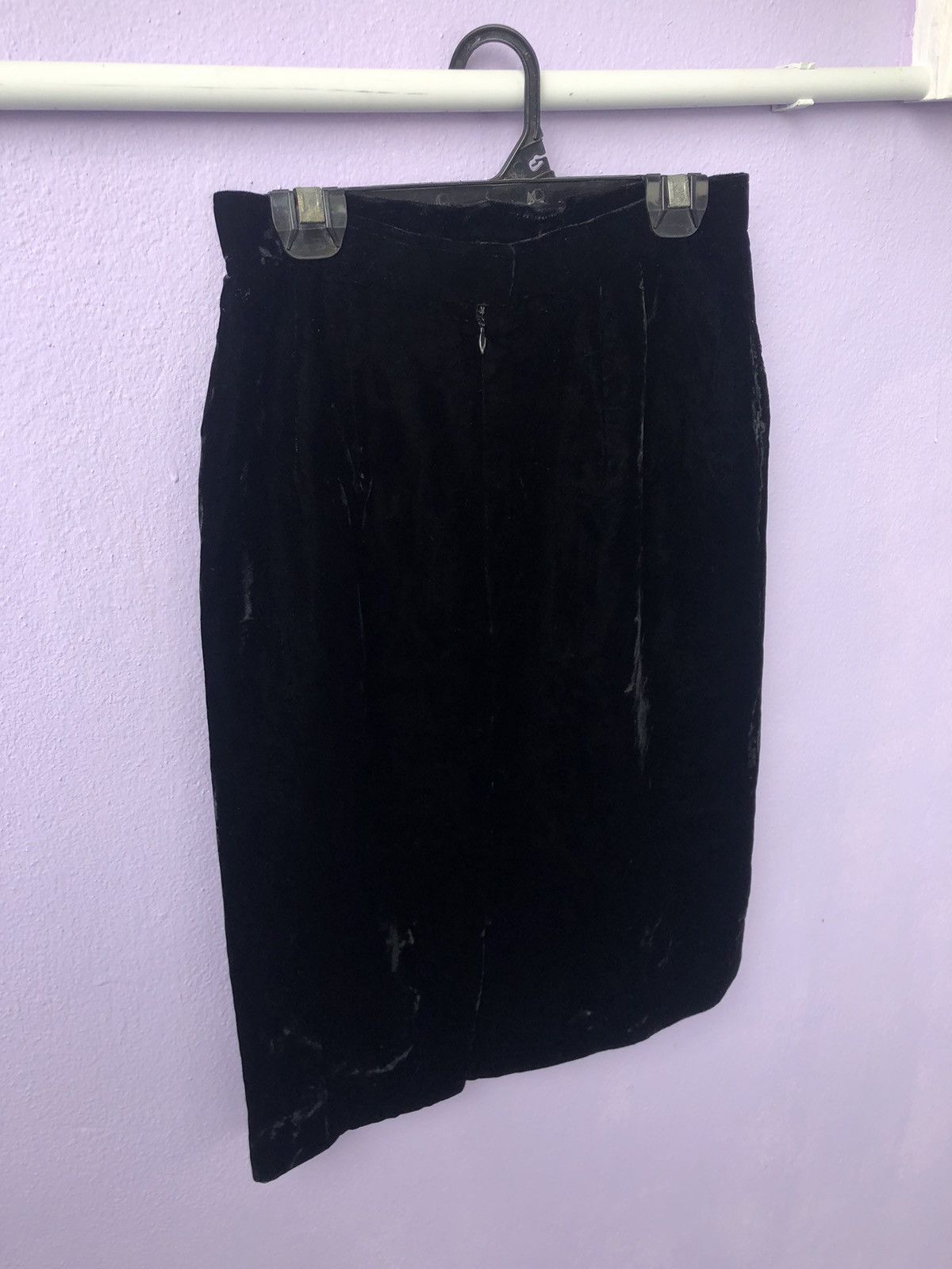 Christian Dior Monsieur × Dior Vintage Christian Dior Velvet Midi Skirt Size 25" / US 0 / IT 36 - 4 Thumbnail