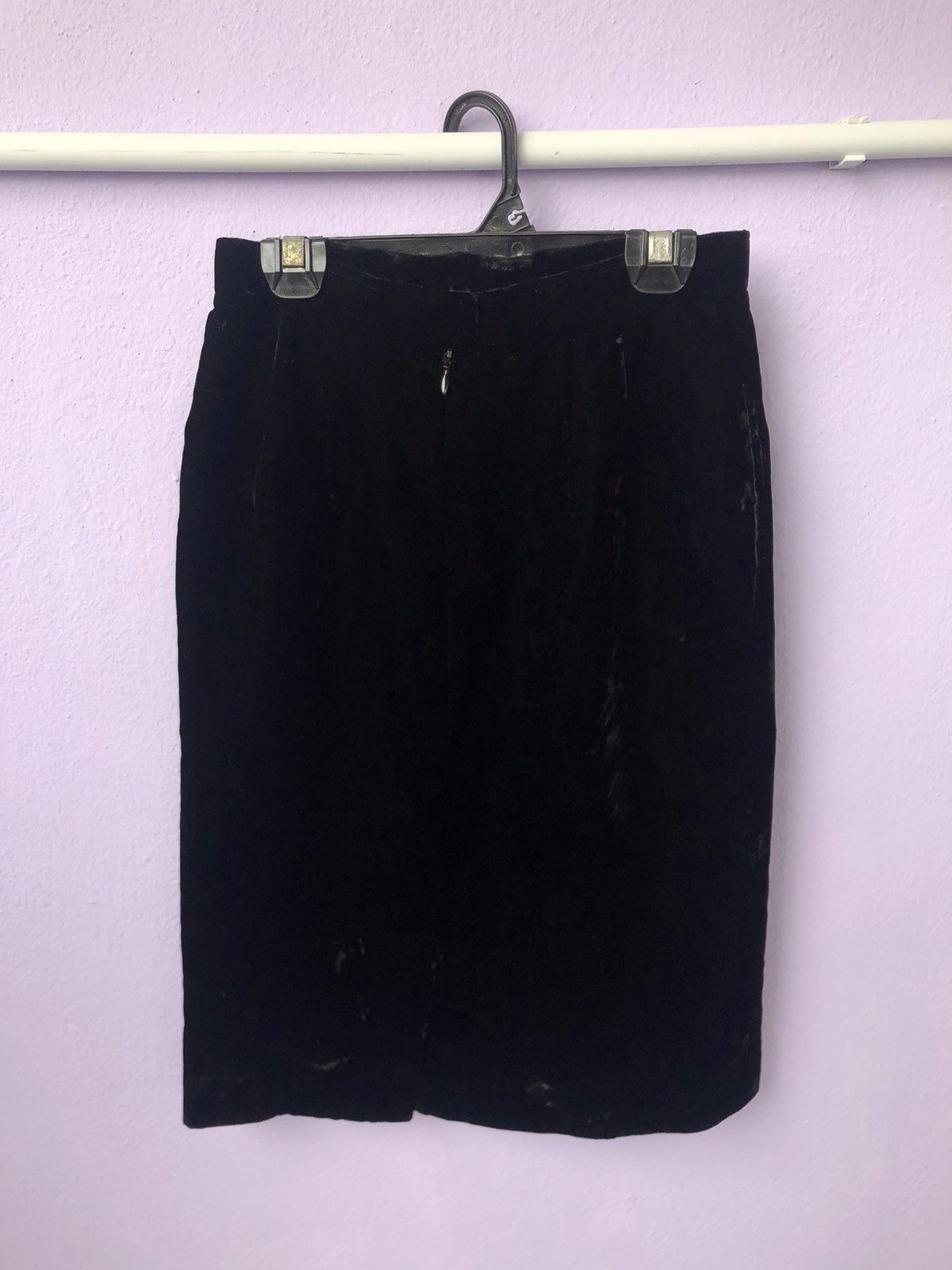 Christian Dior Monsieur × Dior Vintage Christian Dior Velvet Midi Skirt Size 25" / US 0 / IT 36 - 3 Thumbnail