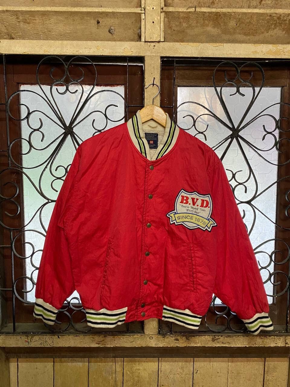 Vintage VINTAGE BVD VARSITY JACKET Size US M / EU 48-50 / 2 - 2 Thumbnail