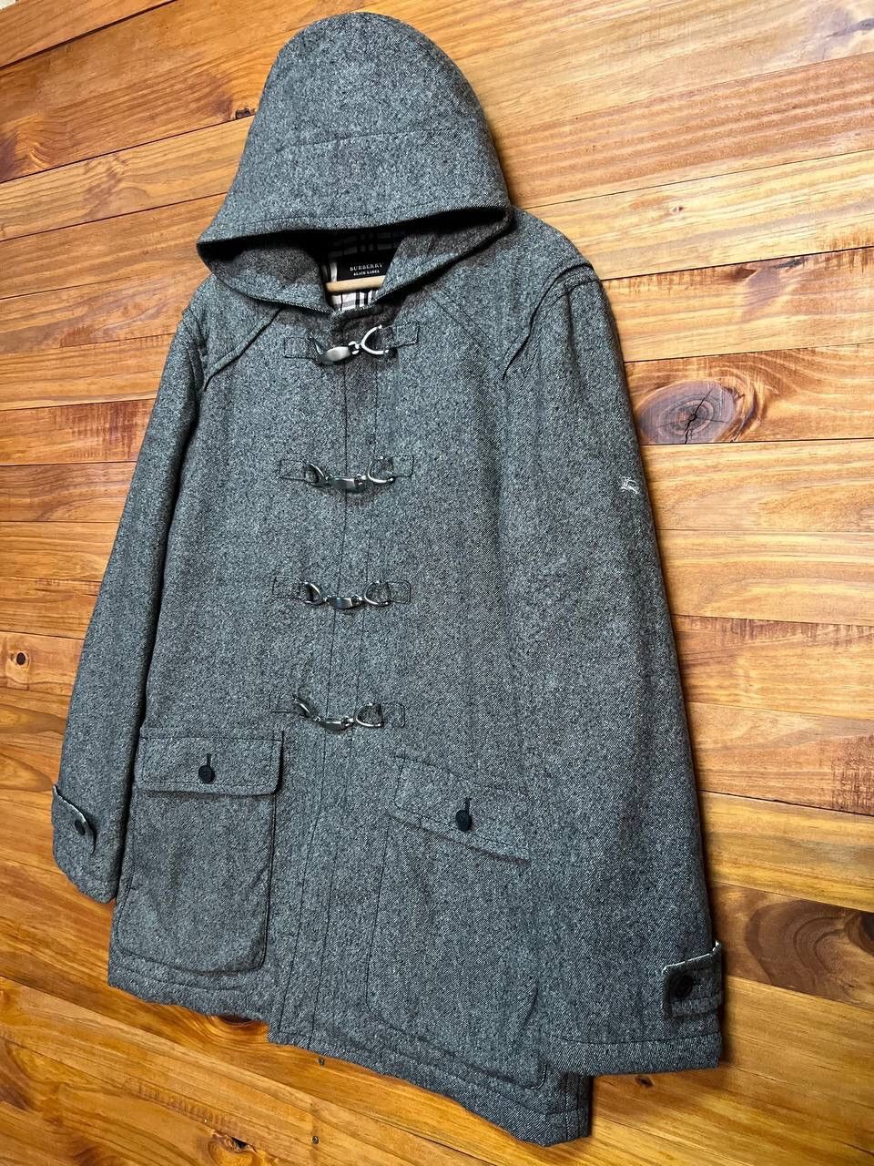 Burberry BURBERRY BLACK LABEL HOODED COAT JACKET WOOL Size US L / EU 52-54 / 3 - 3 Thumbnail