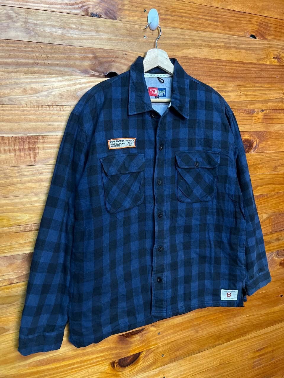 Vintage VINTAGE BEAR USA SPORT FLANNEL INSULATED LINED SHIRT JACKET Size US L / EU 52-54 / 3 - 2 Thumbnail