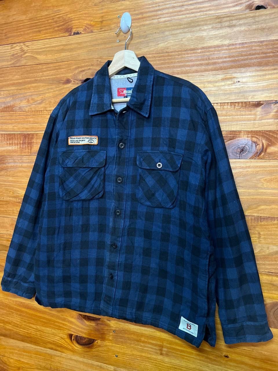 Vintage VINTAGE BEAR USA SPORT FLANNEL INSULATED LINED SHIRT JACKET Size US L / EU 52-54 / 3 - 3 Thumbnail