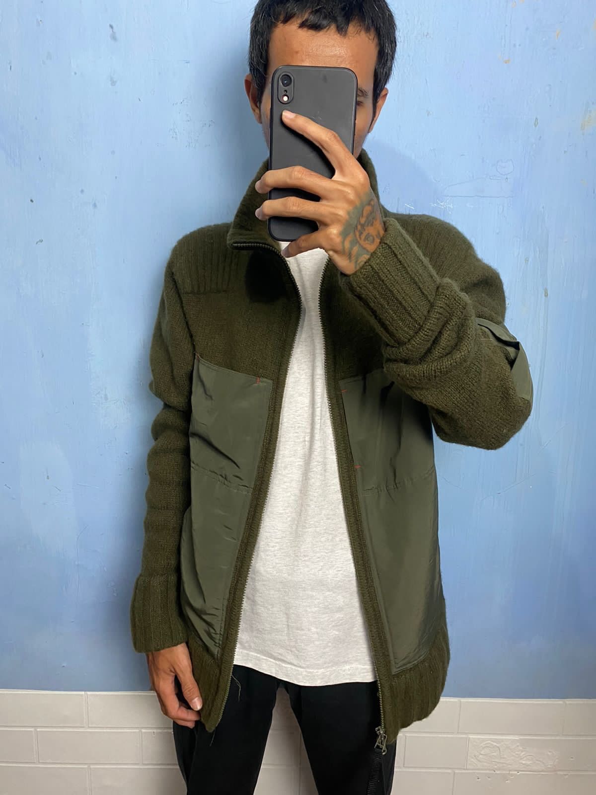 image of Dries Van Noten Military Style Wool Jacket in Army, Men's (Size Medium)