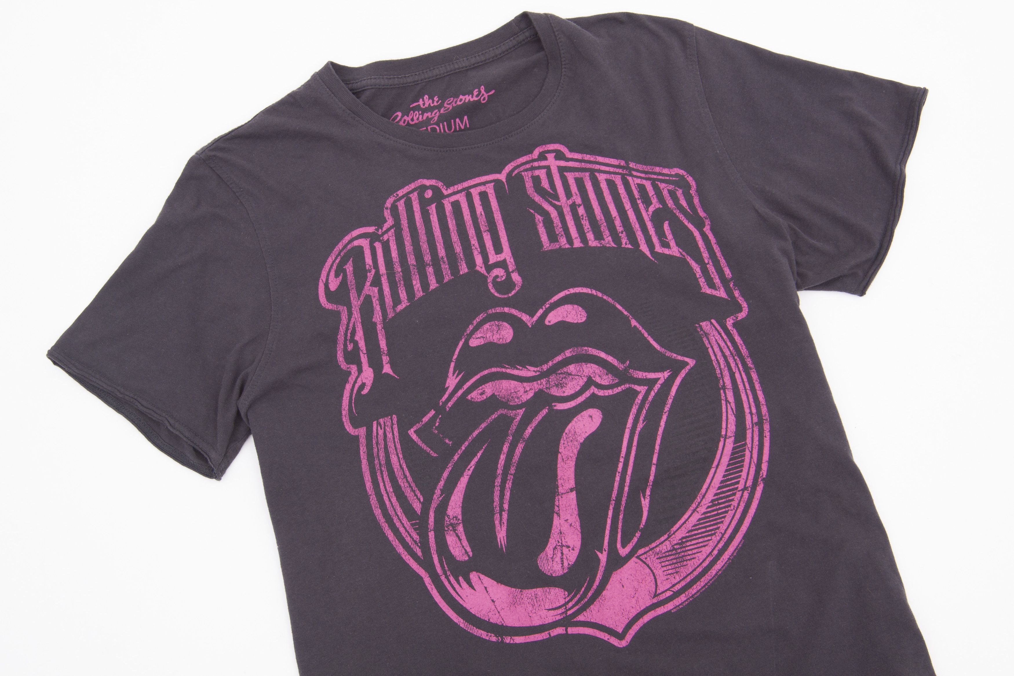Band Tees × The Rolling Stones × Vintage Vintage The Rolling Stones Faded Black T Shirt M Band Tour Size US M / EU 48-50 / 2 - 1 Thumbnail