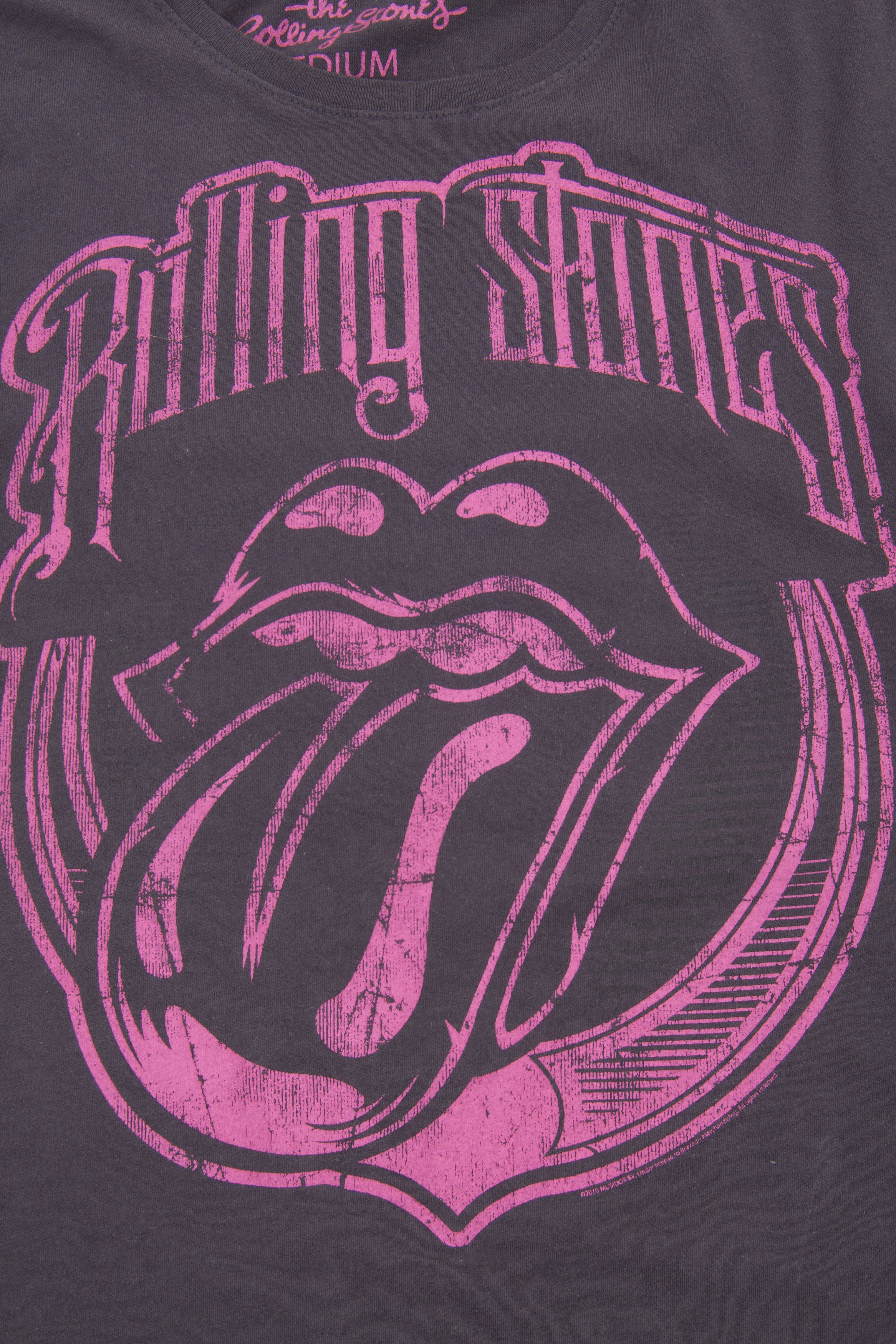 Band Tees × The Rolling Stones × Vintage Vintage The Rolling Stones Faded Black T Shirt M Band Tour Size US M / EU 48-50 / 2 - 3 Thumbnail