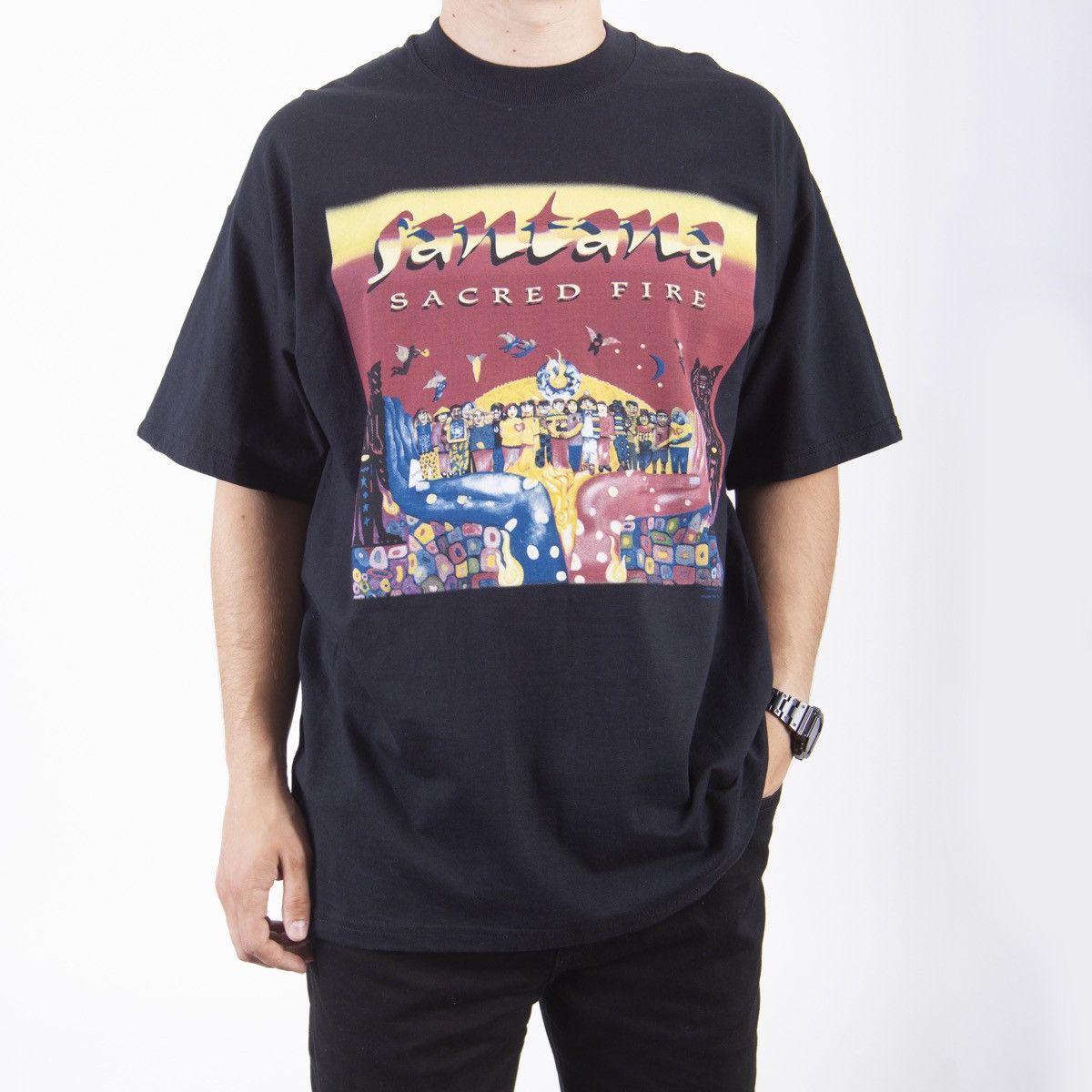 Band Tees × Vintage ‼️LAST DROP 👀‼️Vintage Santana 1999 XL Tee T-shirt band Size US XL / EU 56 / 4 - 1 Thumbnail