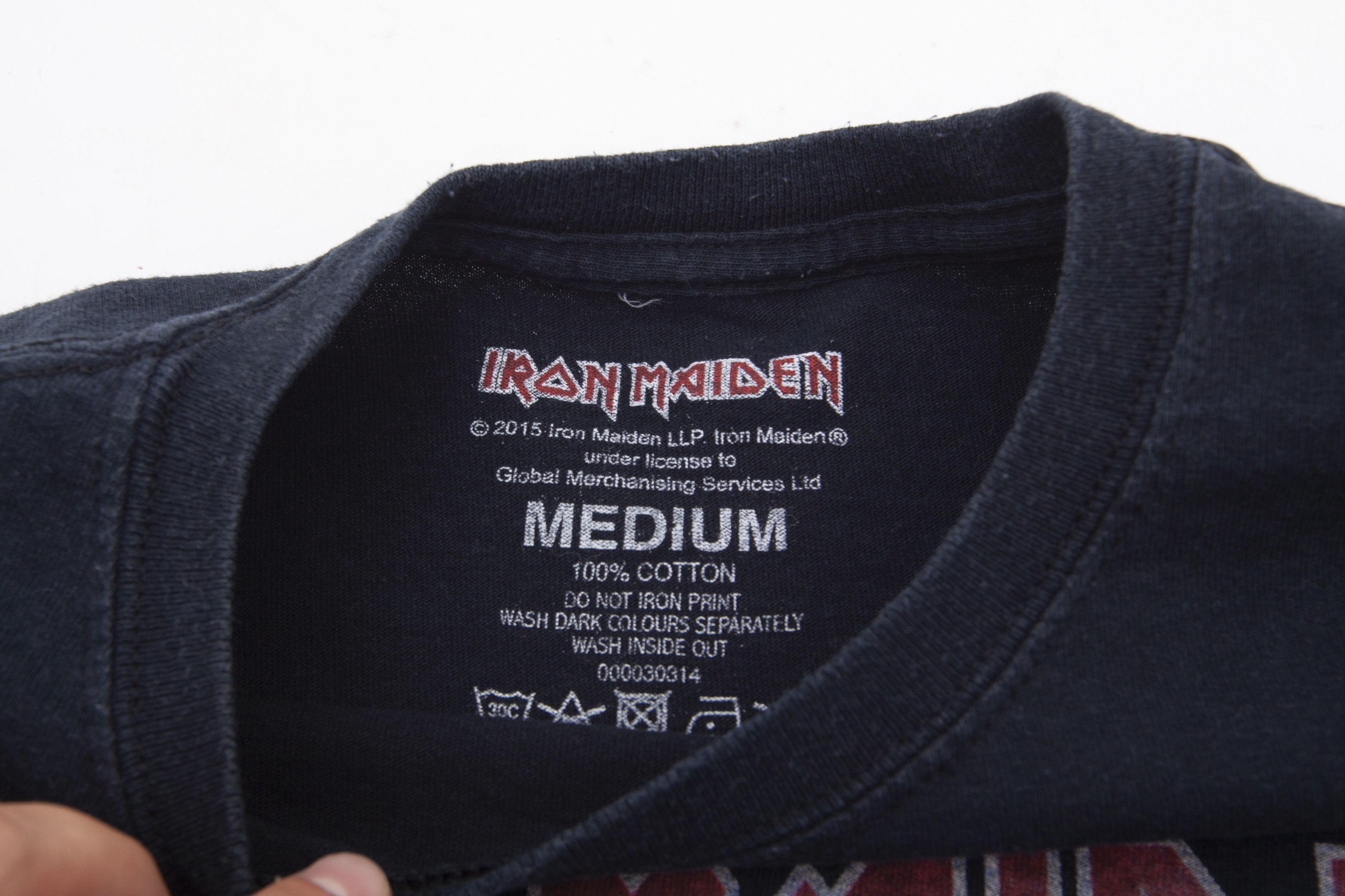 Band Tees × Iron Maiden Iron Maiden Rock Band T-shirt Logo Print Graphic Tee Black Size US M / EU 48-50 / 2 - 5 Thumbnail