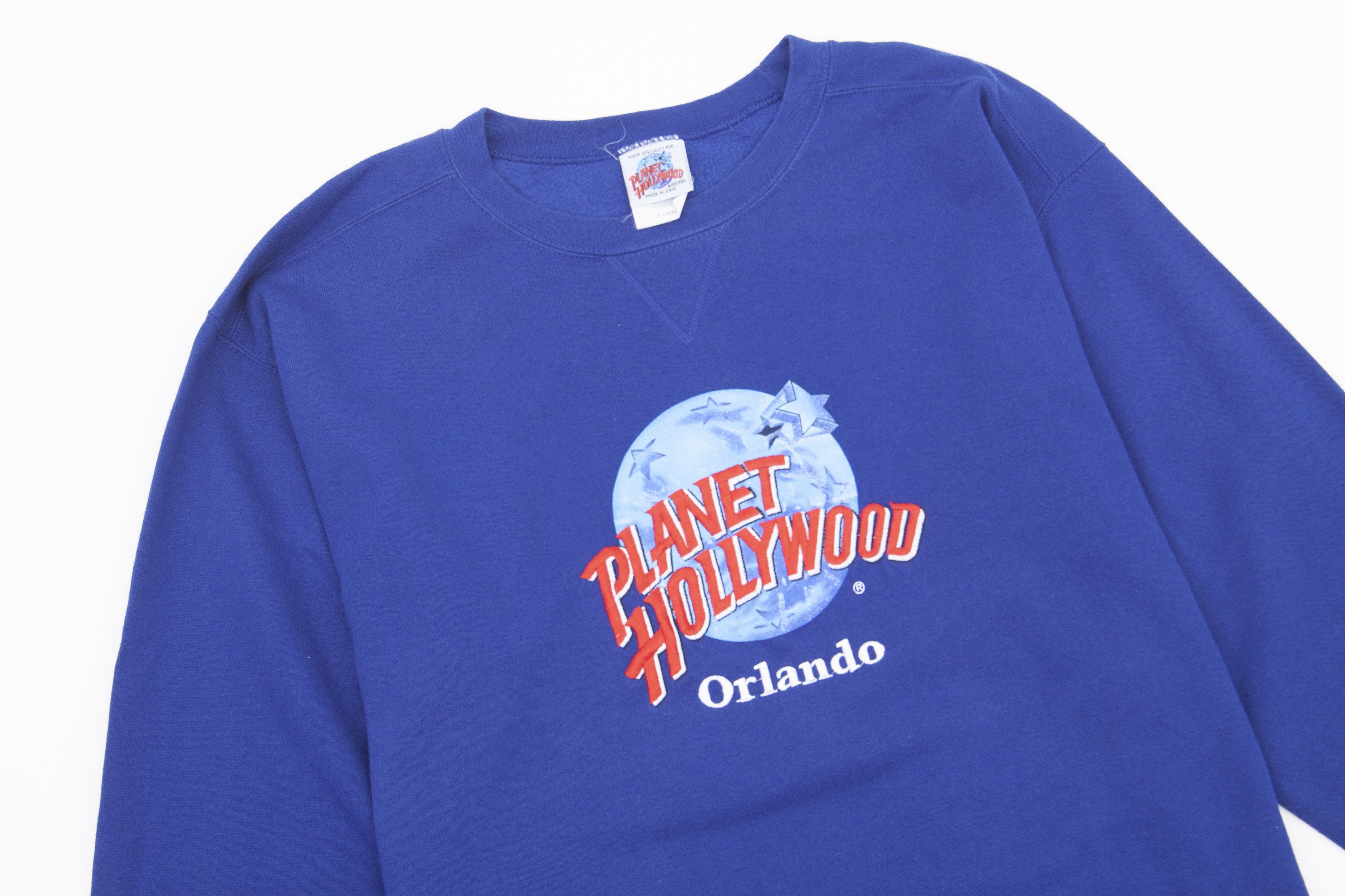Planet Hollywood × Vintage 1991 Vintage Planet Hollywood Orlando Blue Sweatshirt XL Size US XL / EU 56 / 4 - 2 Thumbnail