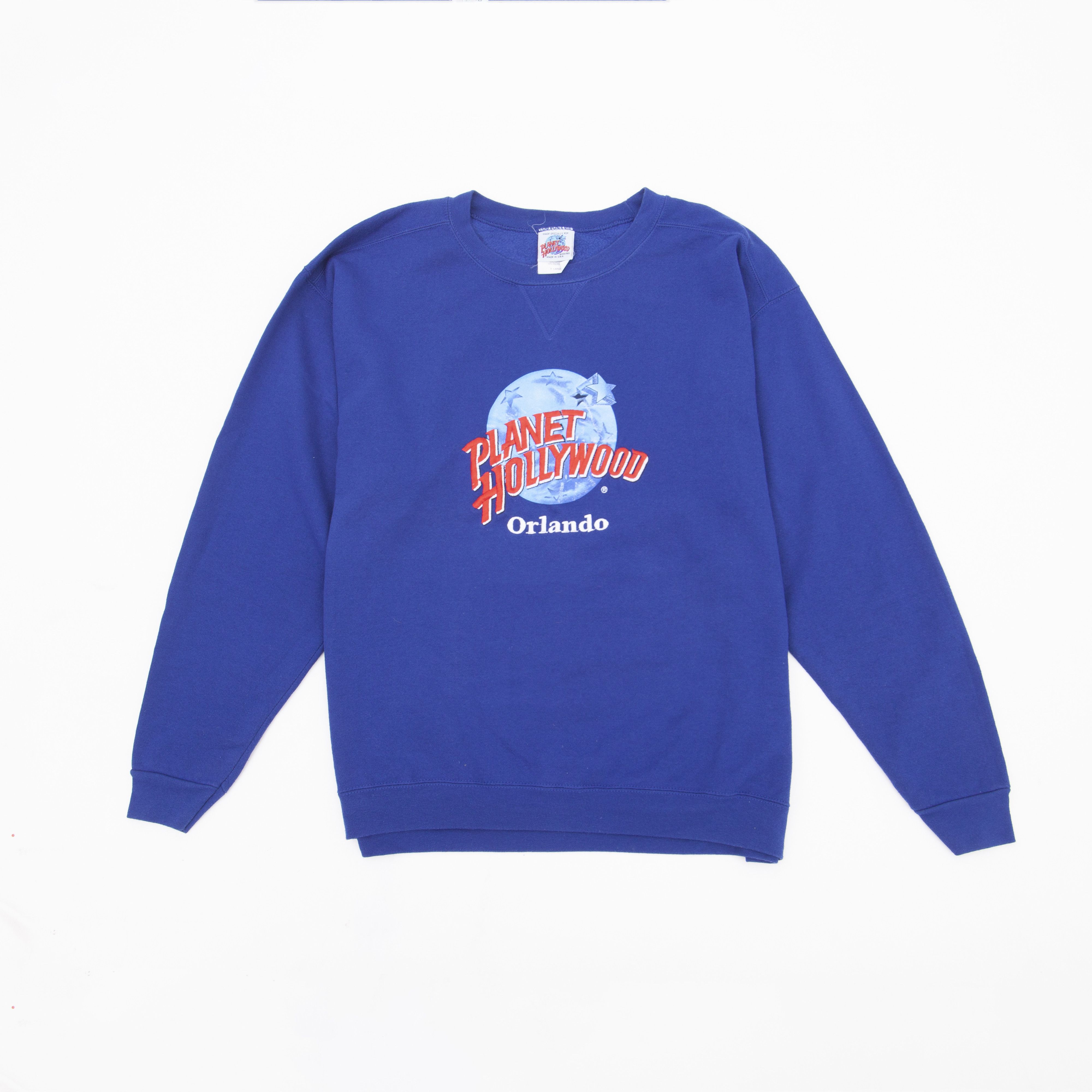 Planet Hollywood × Vintage 1991 Vintage Planet Hollywood Orlando Blue Sweatshirt XL Size US XL / EU 56 / 4 - 1 Thumbnail
