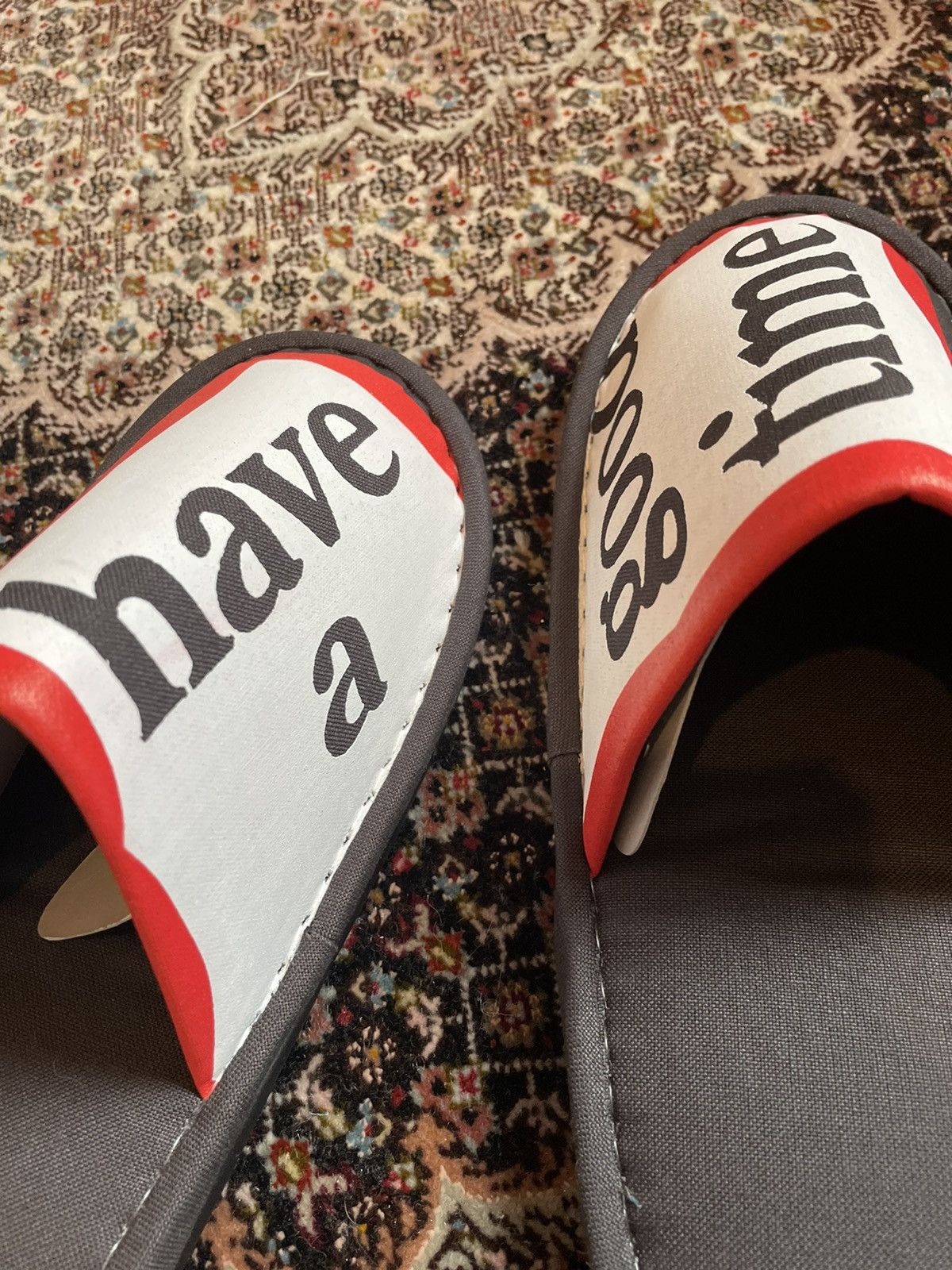 Have A Good Time Have a Good Time logo hotel spa lounge slippers Size US 10 / EU 43 - 6 Thumbnail