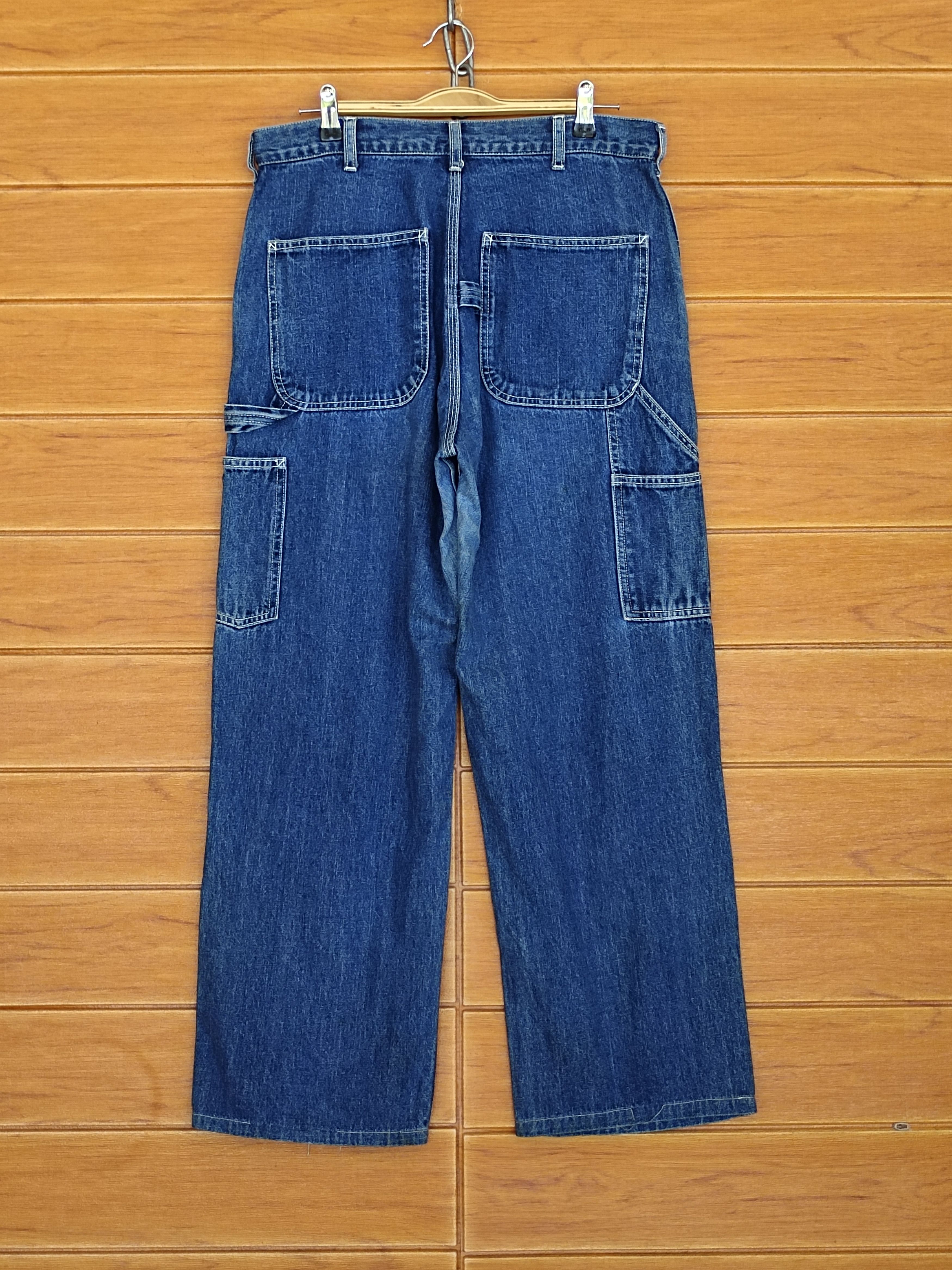 Warehouse Vintage 90s WAREHOUSE Japan Baggy Carpenter Denim Jeans Size US 31 - 1 Thumbnail