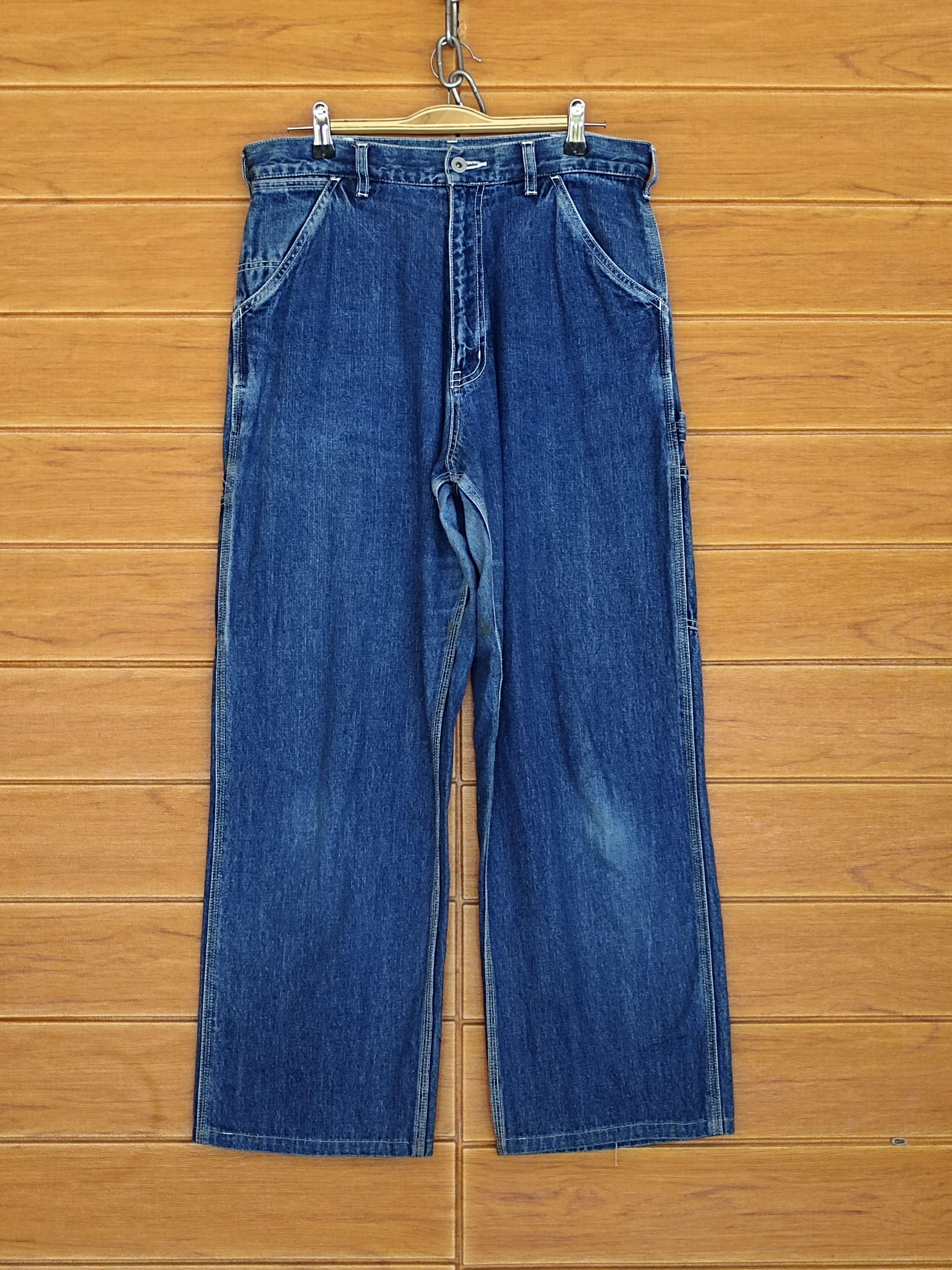 Warehouse Vintage 90s WAREHOUSE Japan Baggy Carpenter Denim Jeans Size US 31 - 2 Thumbnail