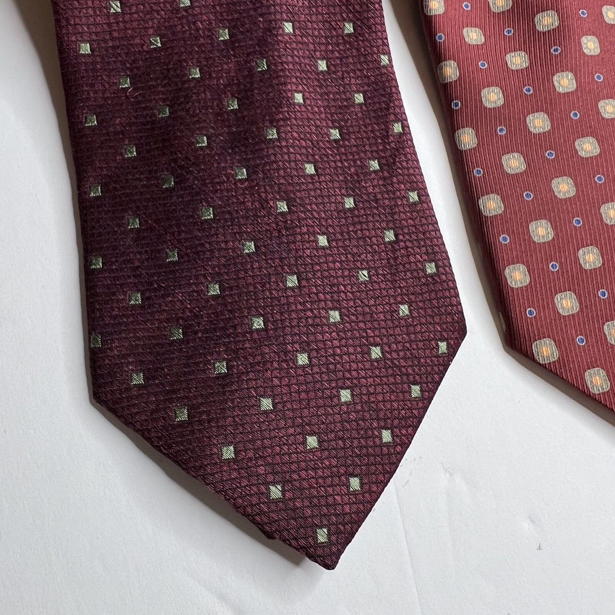 Firenze 3 Assorted Medallion Red Silk Ties Size ONE SIZE - 3 Thumbnail