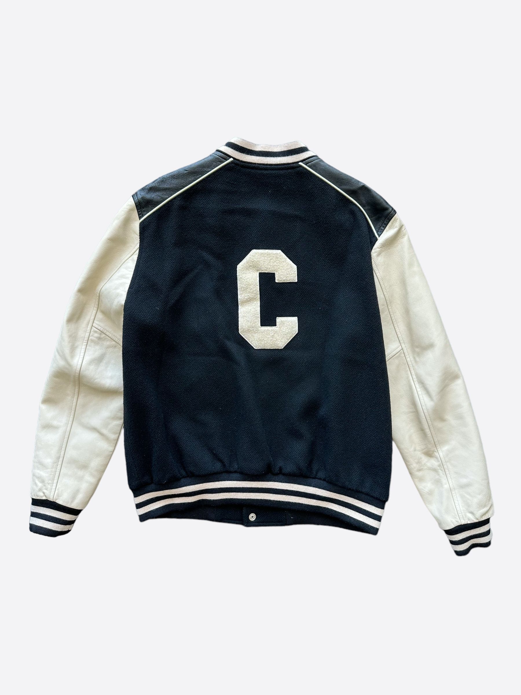 Celine Celine Black & White C Logo Teddy Jacket | Grailed