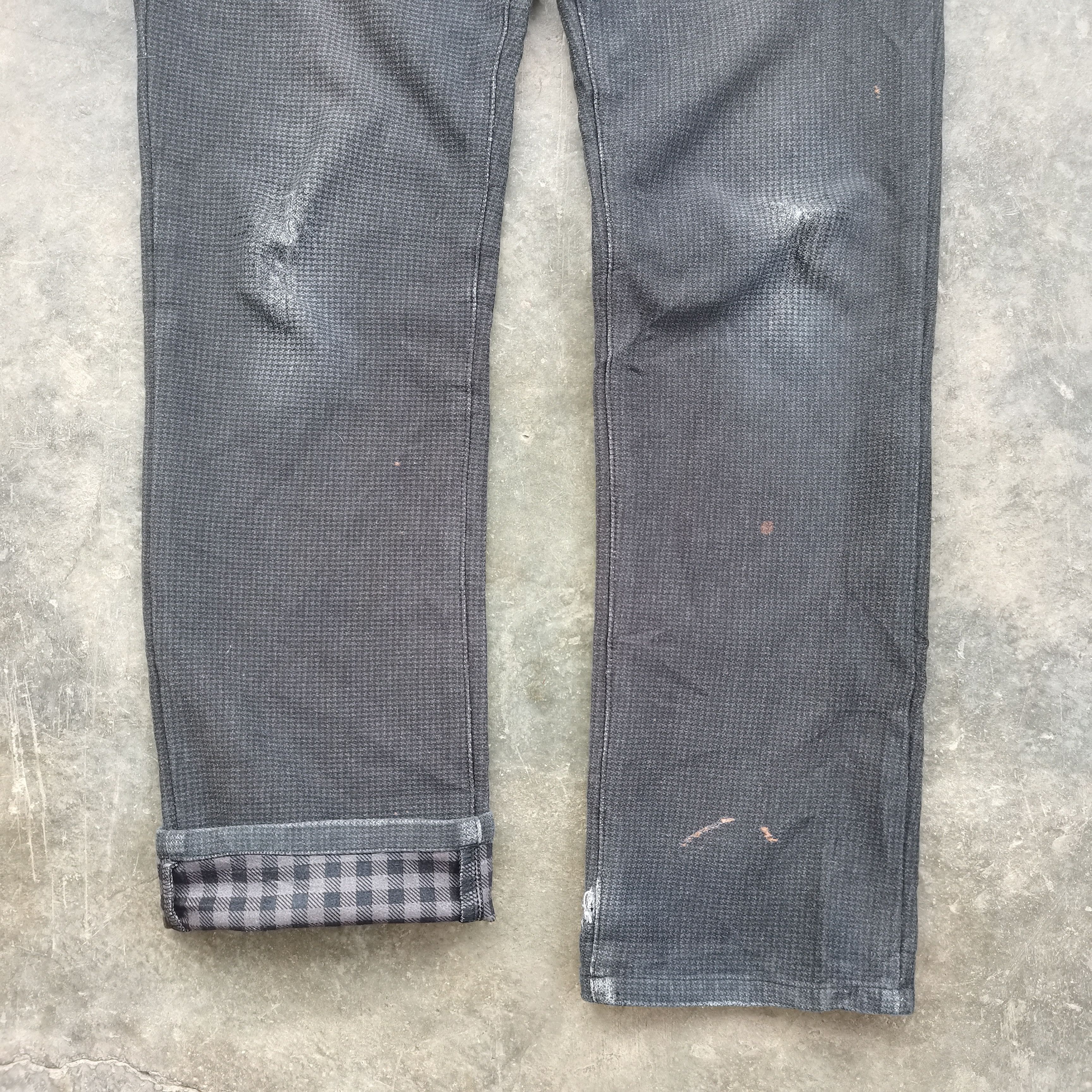 Edwin × Vintage Steals🔥Vintage EDWIN 503 WILD FIRE Flannel Denim Pants Size US 33 - 4 Thumbnail