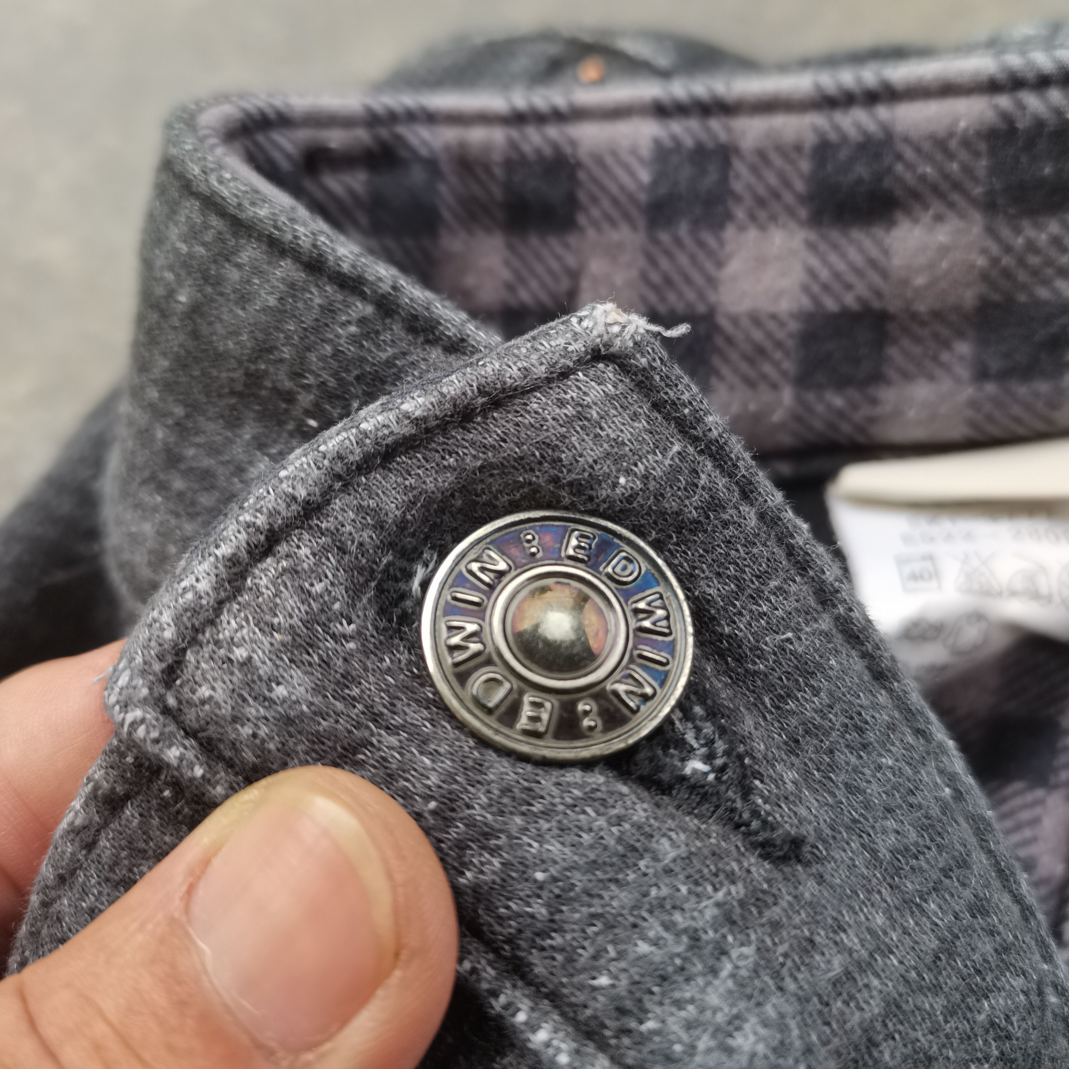 Edwin × Vintage Steals🔥Vintage EDWIN 503 WILD FIRE Flannel Denim Pants Size US 33 - 8 Thumbnail