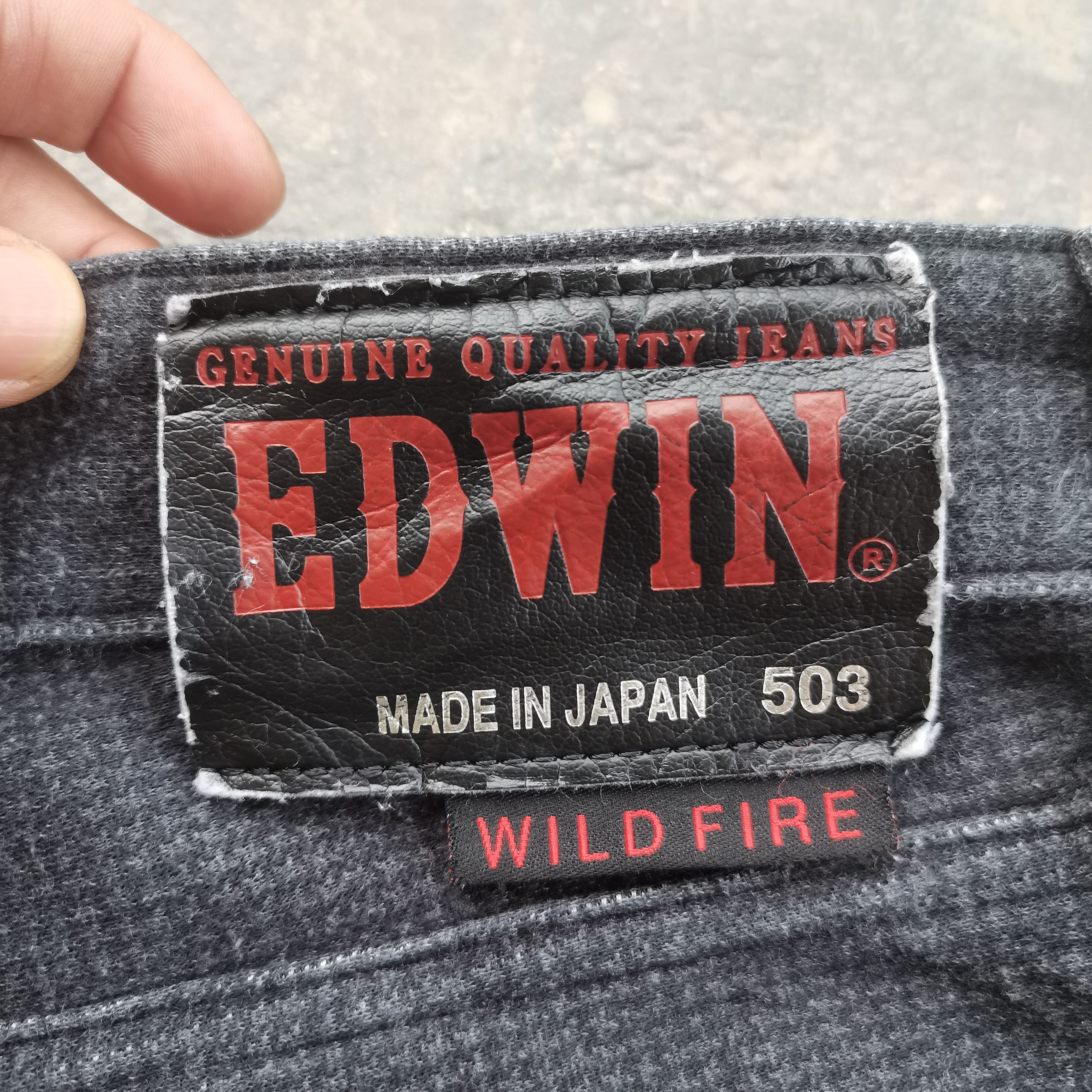 Edwin × Vintage Steals🔥Vintage EDWIN 503 WILD FIRE Flannel Denim Pants Size US 33 - 13 Thumbnail
